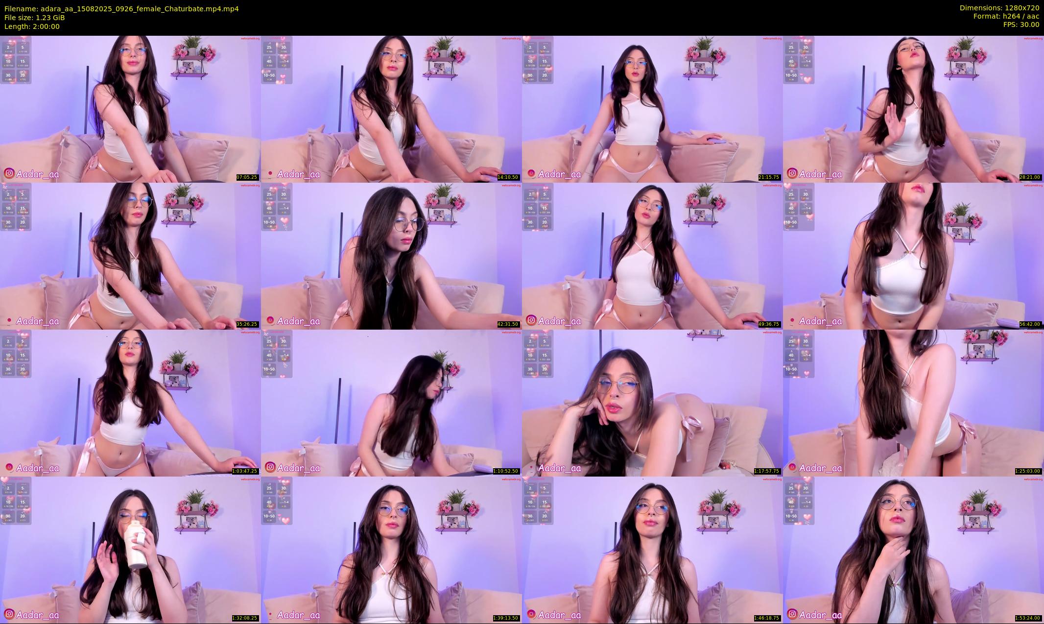 adara_aa — 120 minute Chaturbate female cam show recording, 720p, Aug 15, 2025