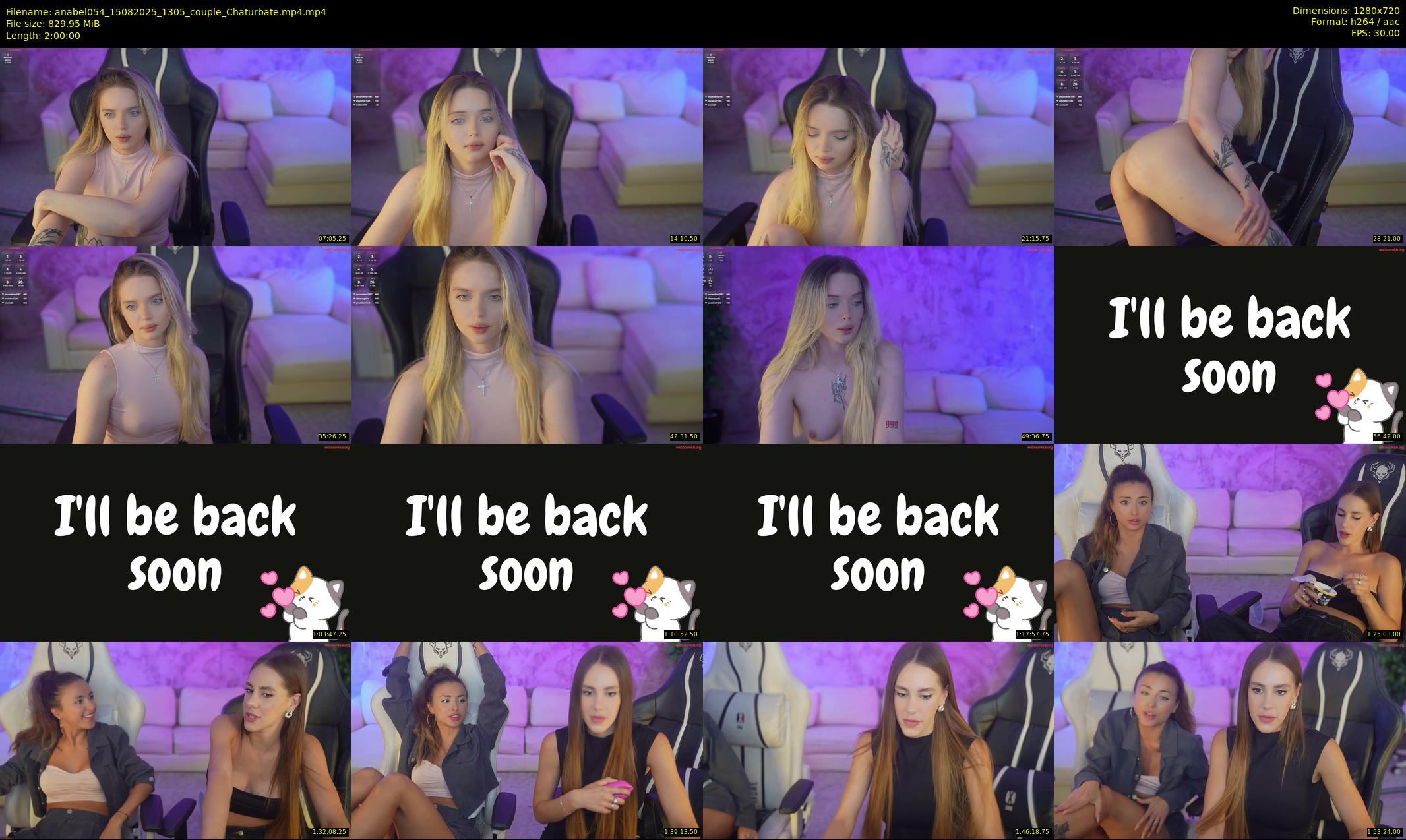 anabel054 — 120 minute Chaturbate female cam show recording, 720p, Aug 15, 2025