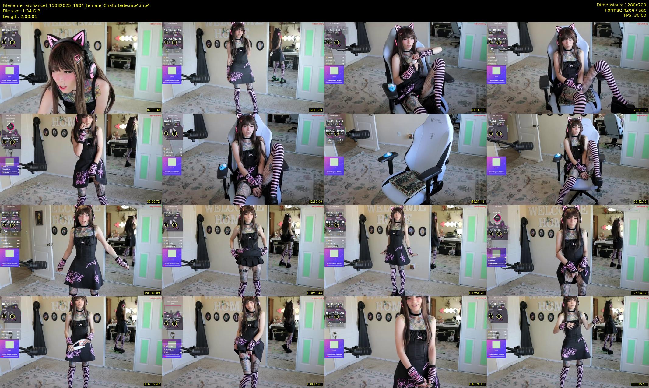 archancel — 121 minute Chaturbate female cam show recording, 720p, Aug 15, 2025