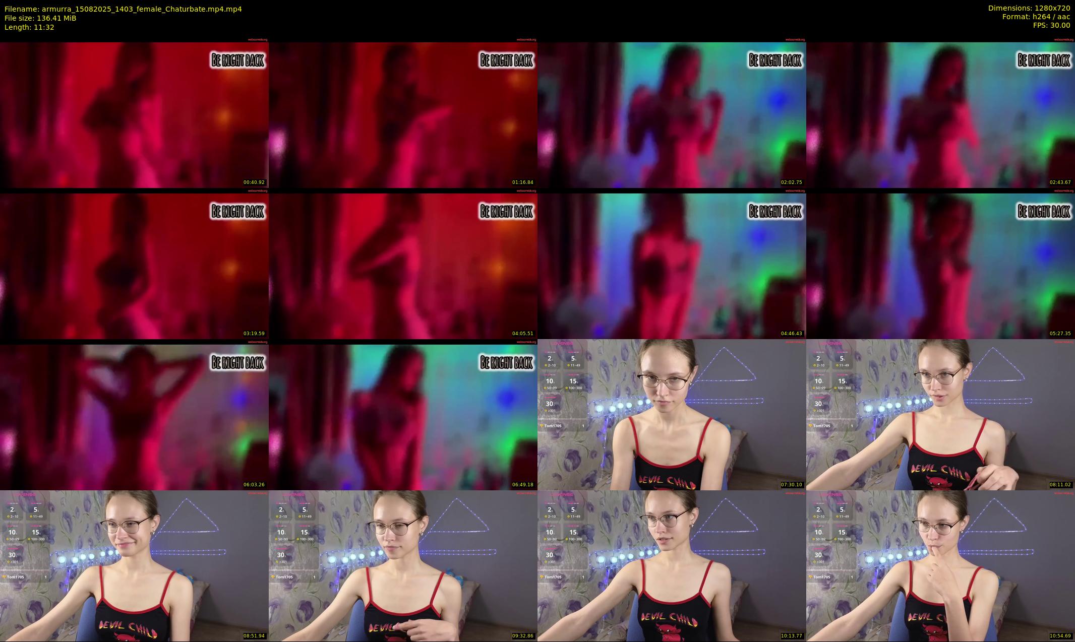 armurra — 12 minute Chaturbate female cam show recording, 720p, Aug 15, 2025