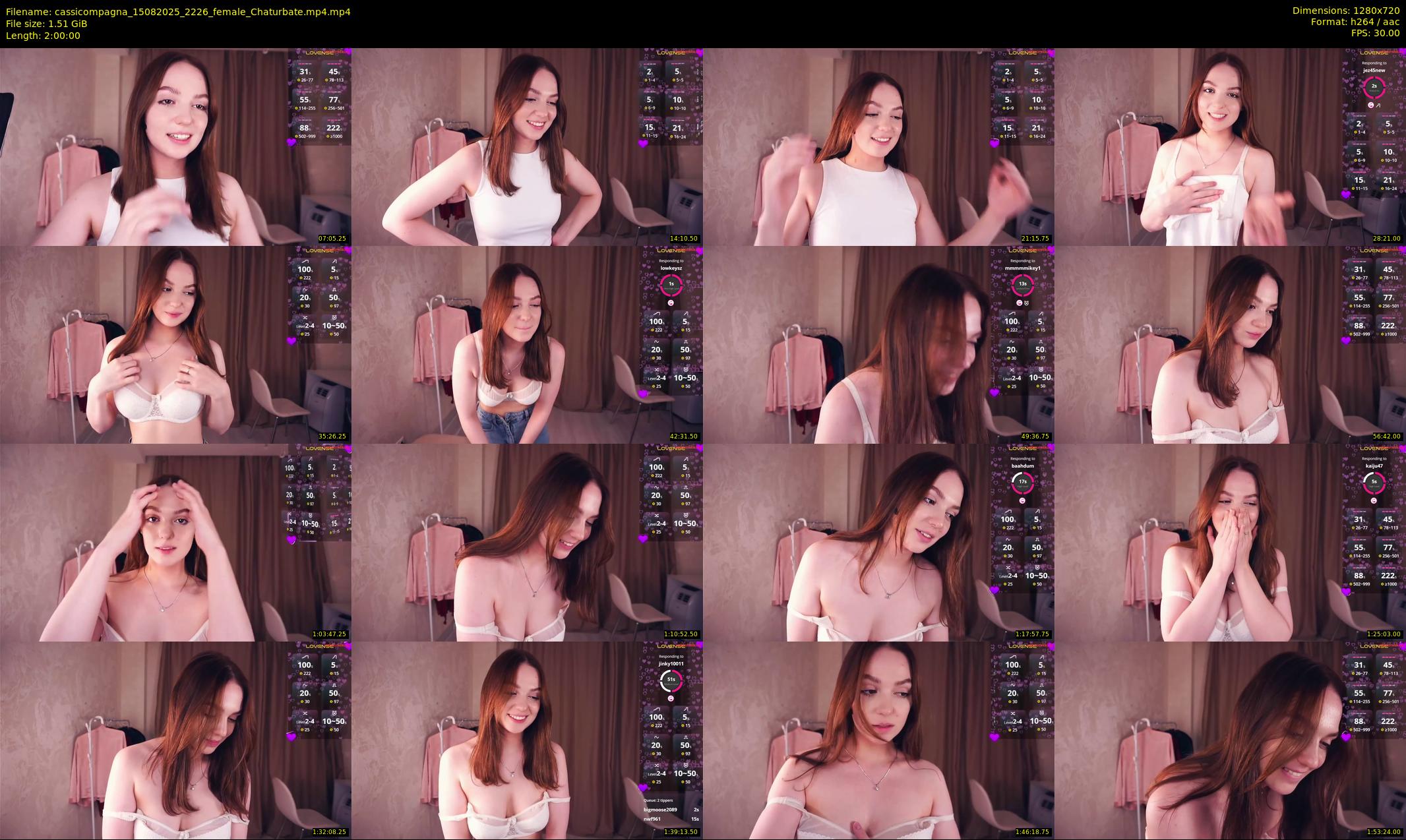 cassicompagna — 120 minute Chaturbate female cam show recording, 720p, Aug 15, 2025