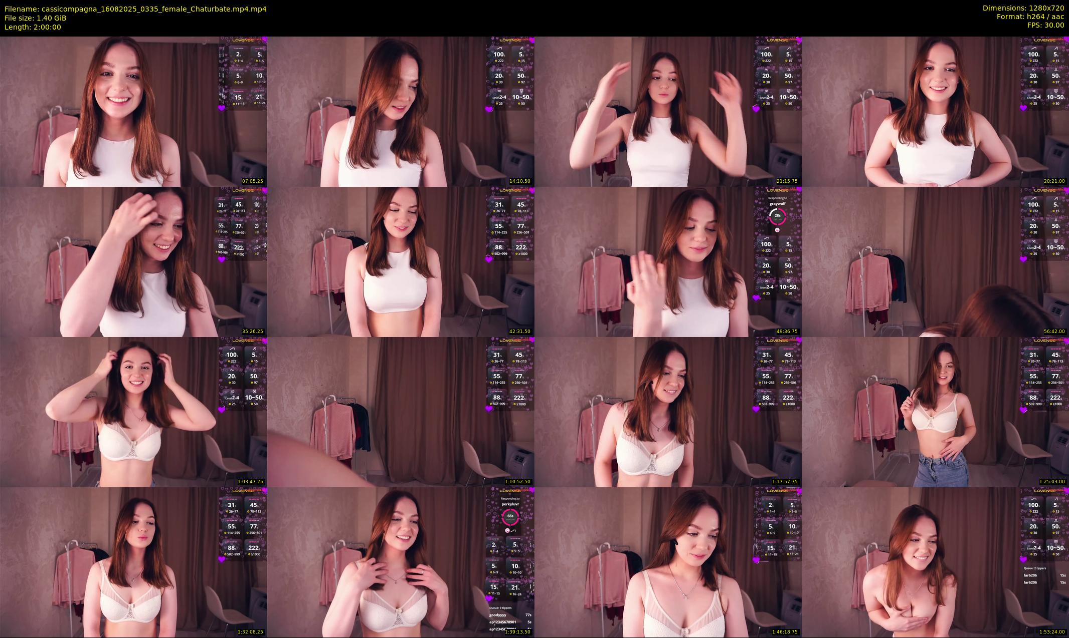 cassicompagna — 120 minute Chaturbate female cam show recording, 720p, Aug 16, 2025