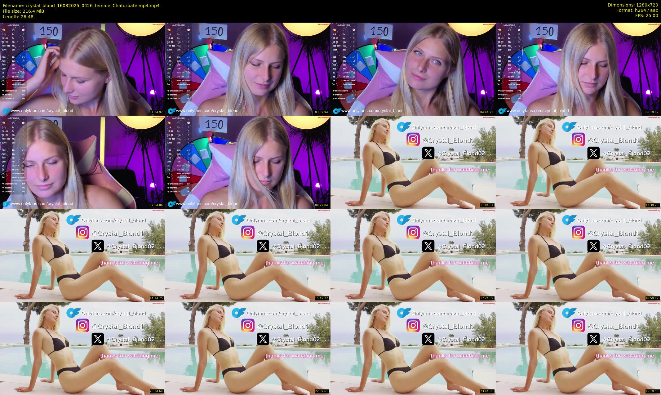 crystal_blond — 27 minute Chaturbate female cam show recording, 720p, Aug 16, 2025