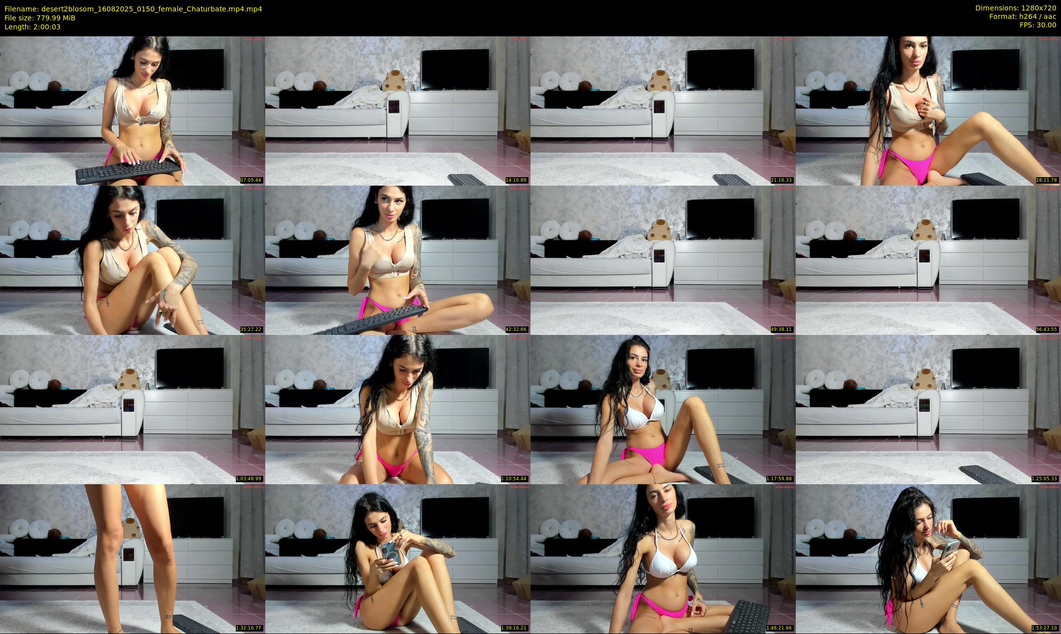 desert2blosom — 121 minute Chaturbate female cam show recording, 720p, Aug 16, 2025