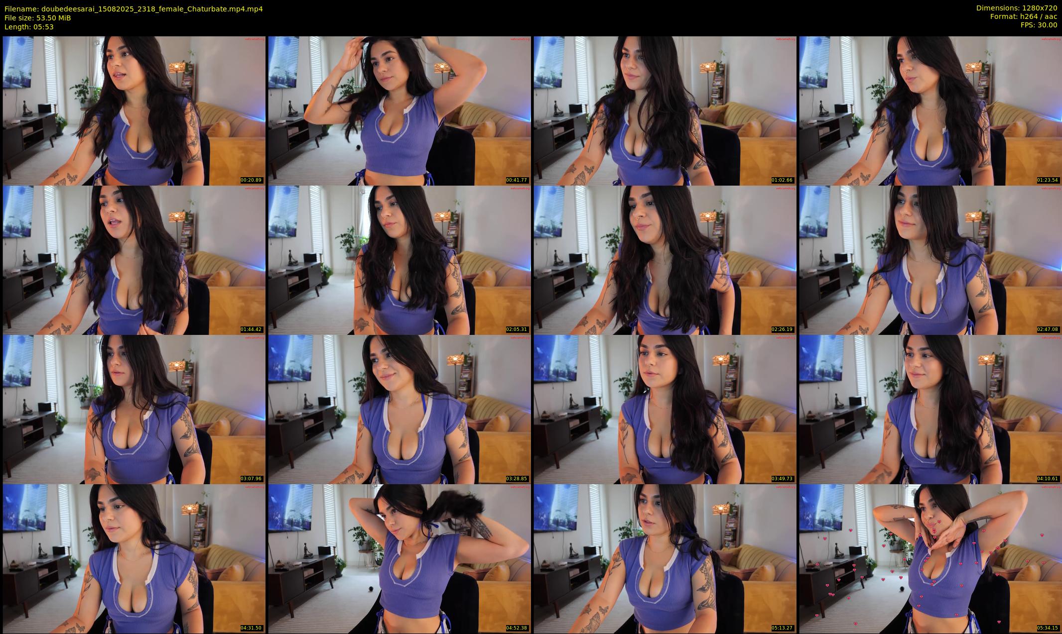 doubedeesarai — 6 minute Chaturbate female cam show recording, 720p, Aug 15, 2025