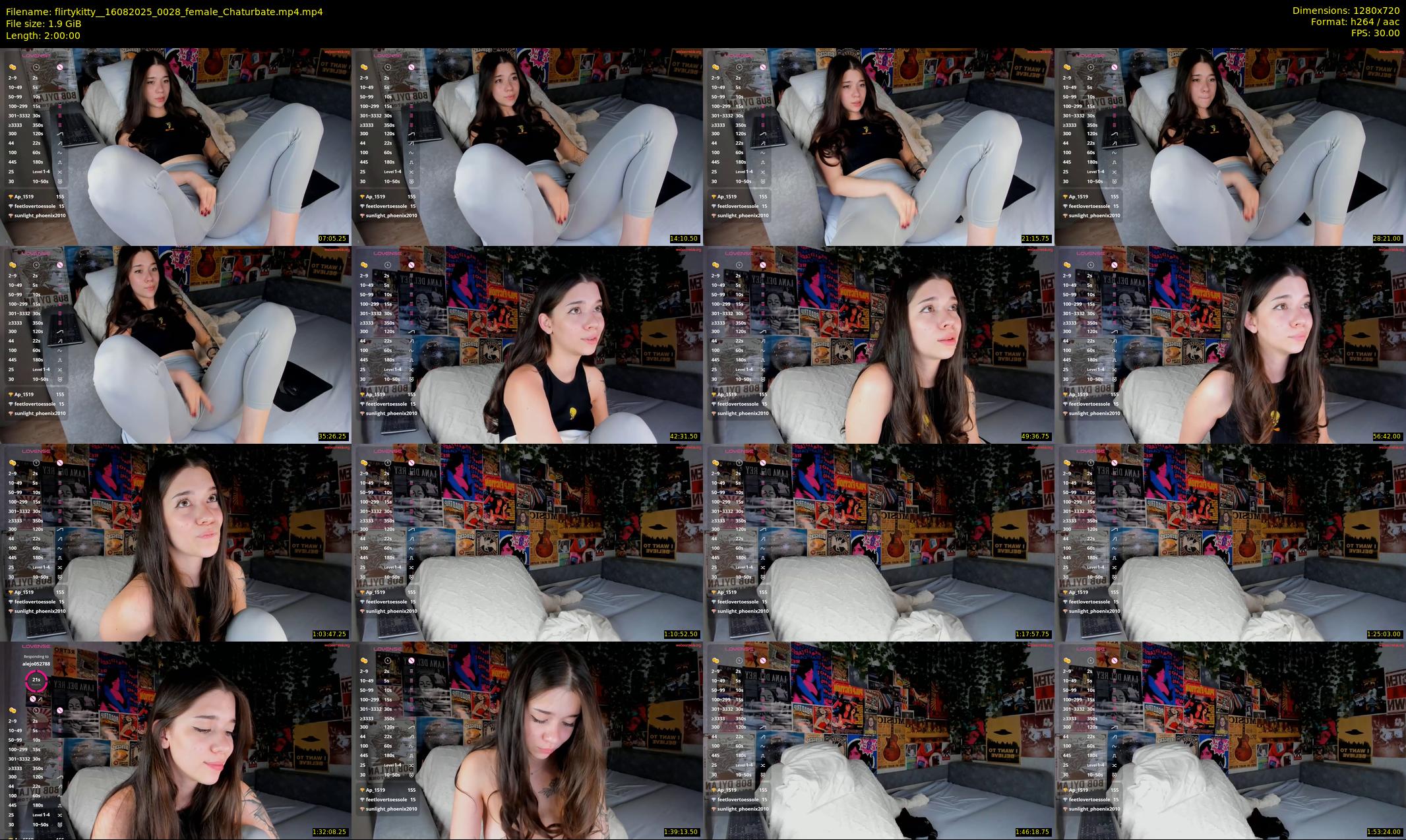 flirtykitty_ — 120 minute Chaturbate female cam show recording, 720p, Aug 16, 2025