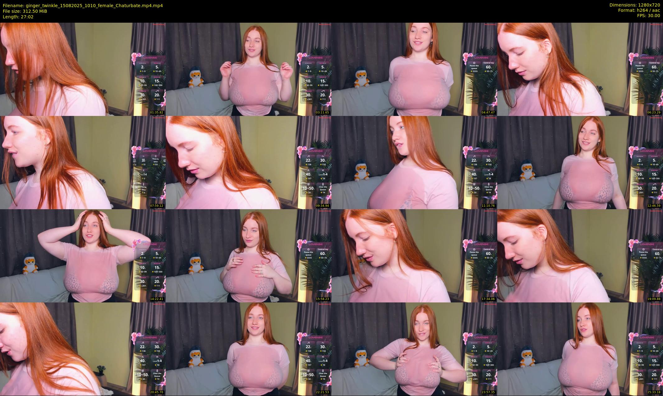ginger_twinkle — 28 minute Chaturbate female cam show recording, 720p, Aug 15, 2025