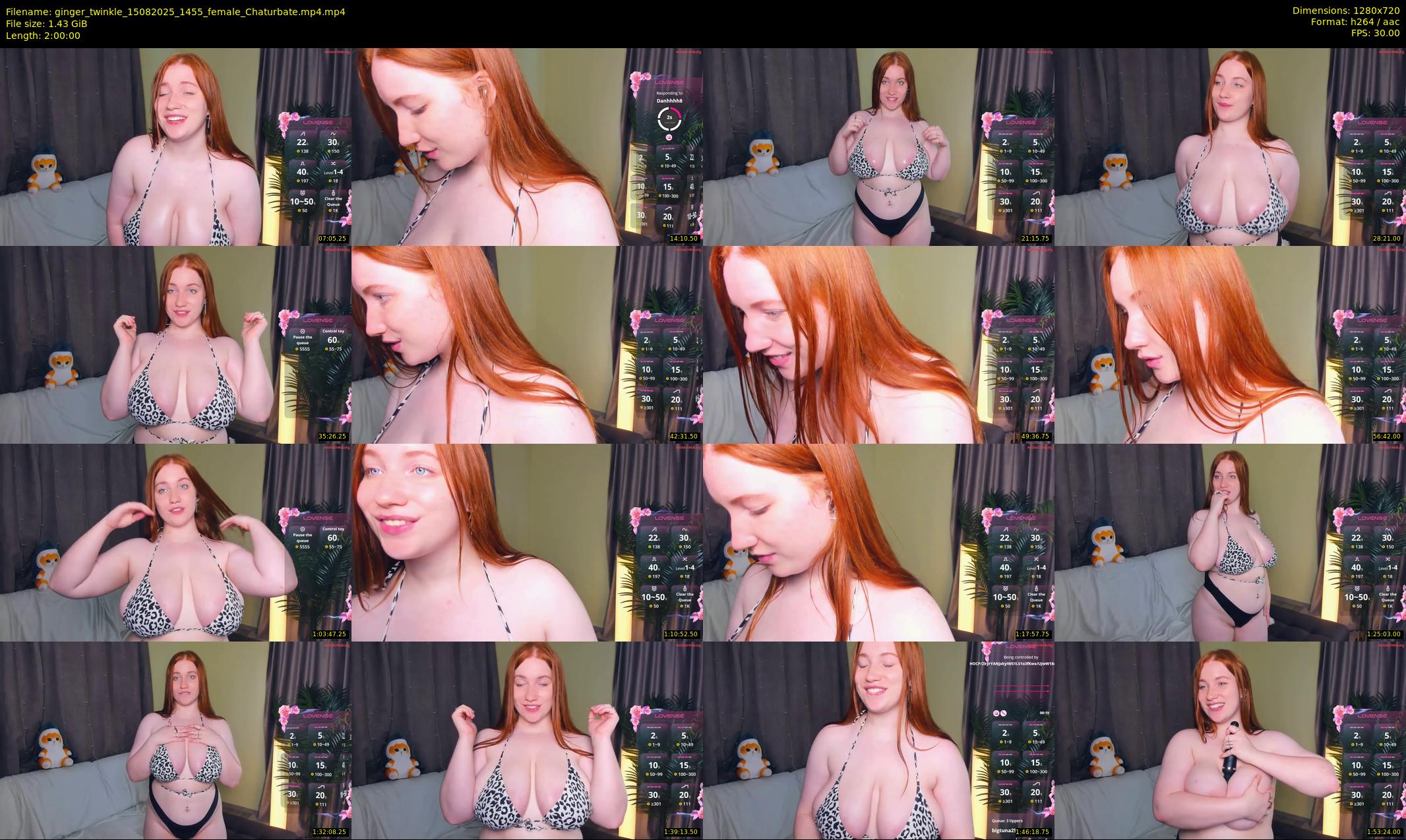 ginger_twinkle — 120 minute Chaturbate female cam show recording, 720p, Aug 15, 2025