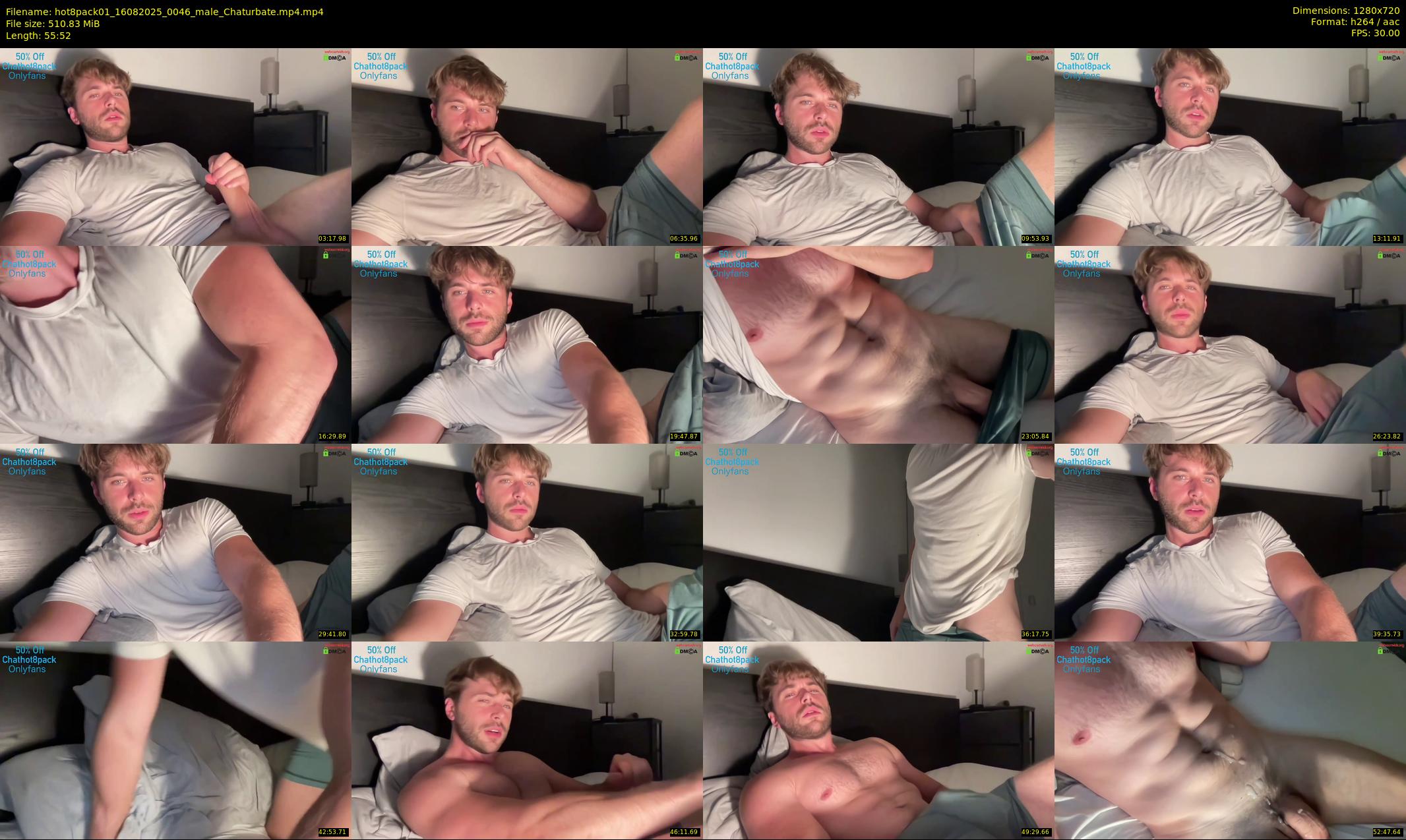 hot8pack01 — 56 minute Chaturbate male cam show recording, 720p, Aug 16, 2025