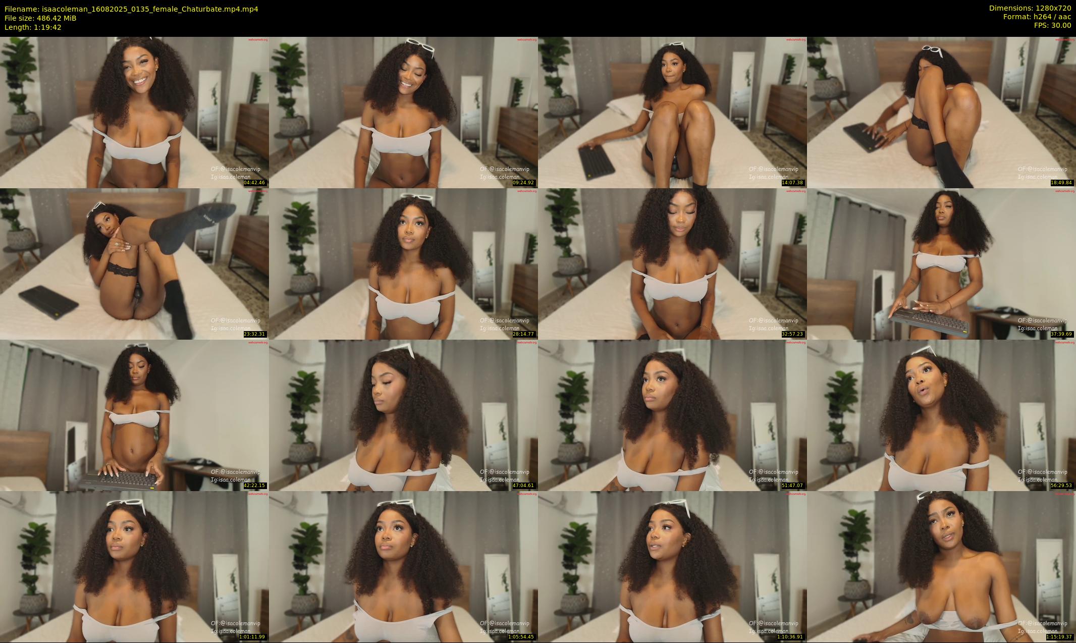 isaacoleman — 80 minute Chaturbate female cam show recording, 720p, Aug 16, 2025