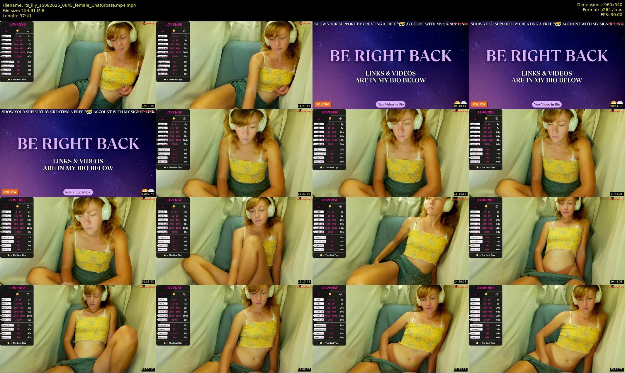 its_lily — 38 minute Chaturbate female cam show recording, 480p, Aug 15, 2025