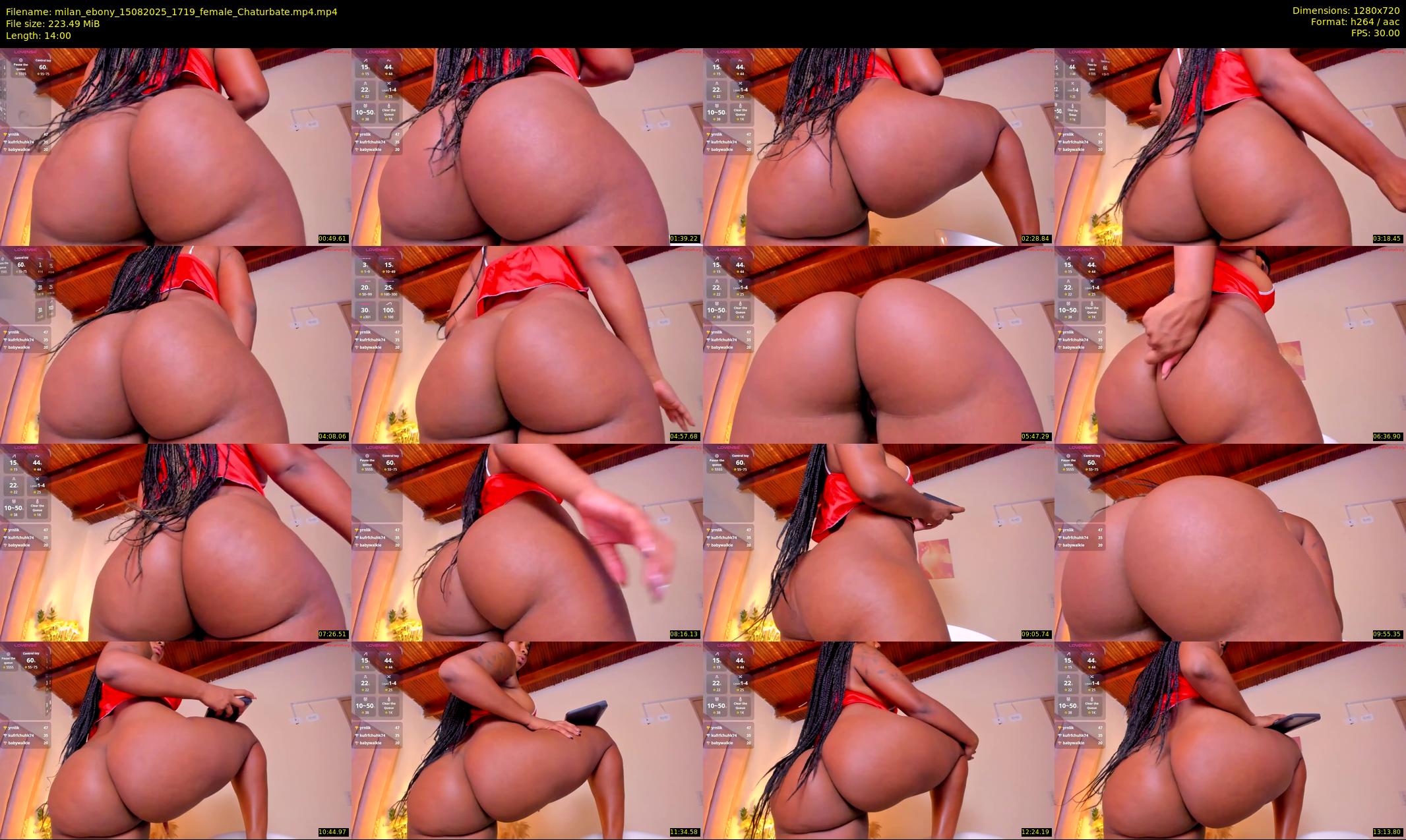 milan_ebony — 14 minute Chaturbate female cam show recording, 720p, Aug 15, 2025