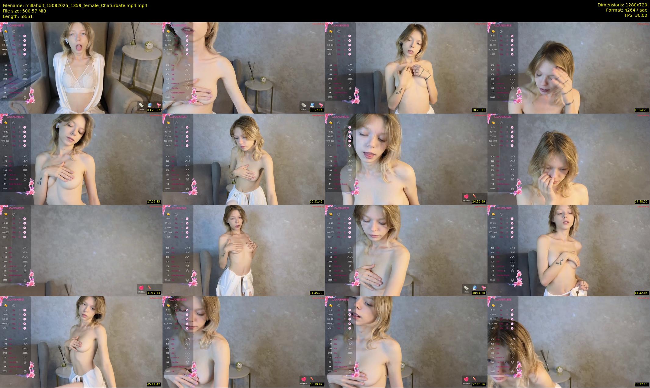 millaholt — 59 minute Chaturbate female cam show recording, 720p, Aug 15, 2025