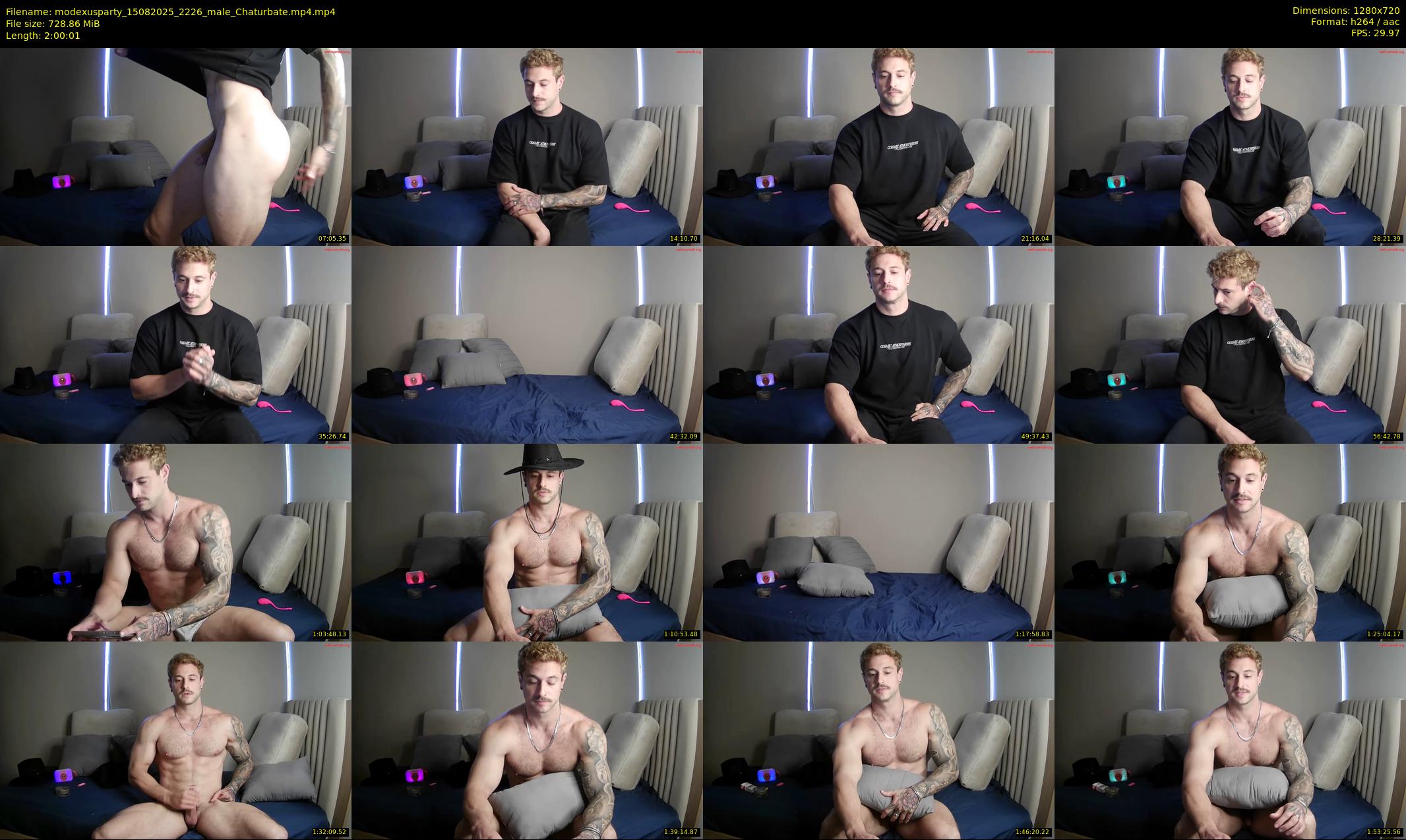 modexusparty — 121 minute Chaturbate male cam show recording, 720p, Aug 15, 2025
