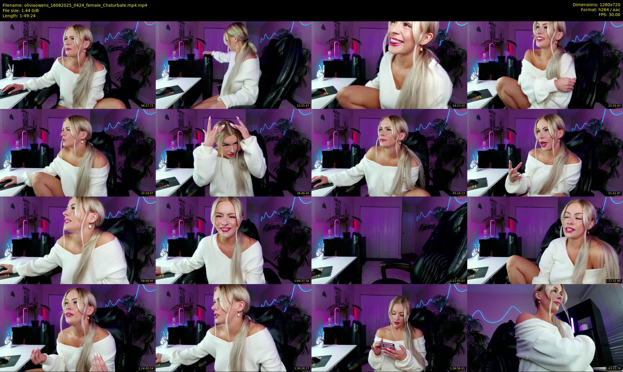 oliviaowens — 110 minute Chaturbate female cam show recording, 720p, Aug 16, 2025