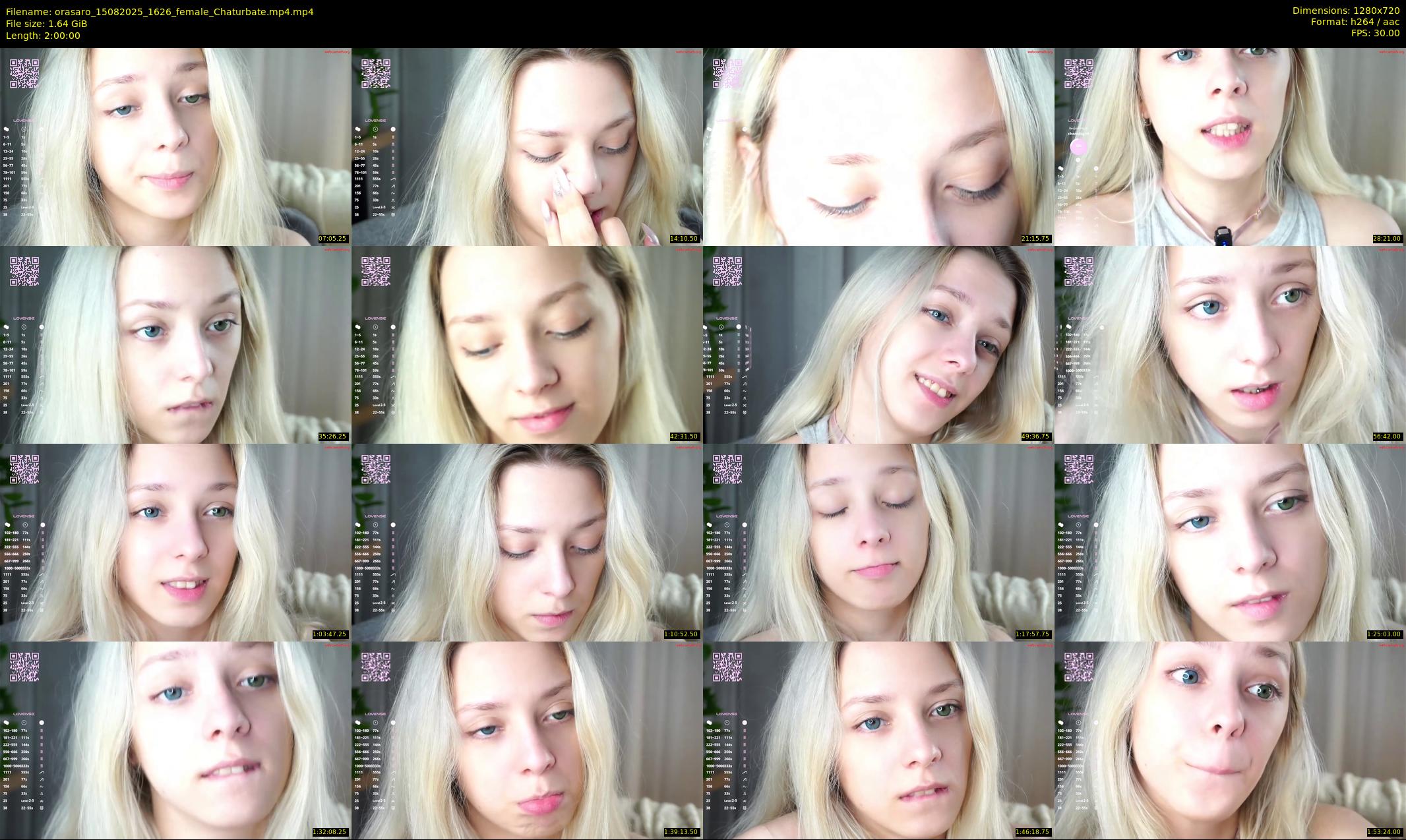 orasaro — 120 minute Chaturbate female cam show recording, 720p, Aug 15, 2025