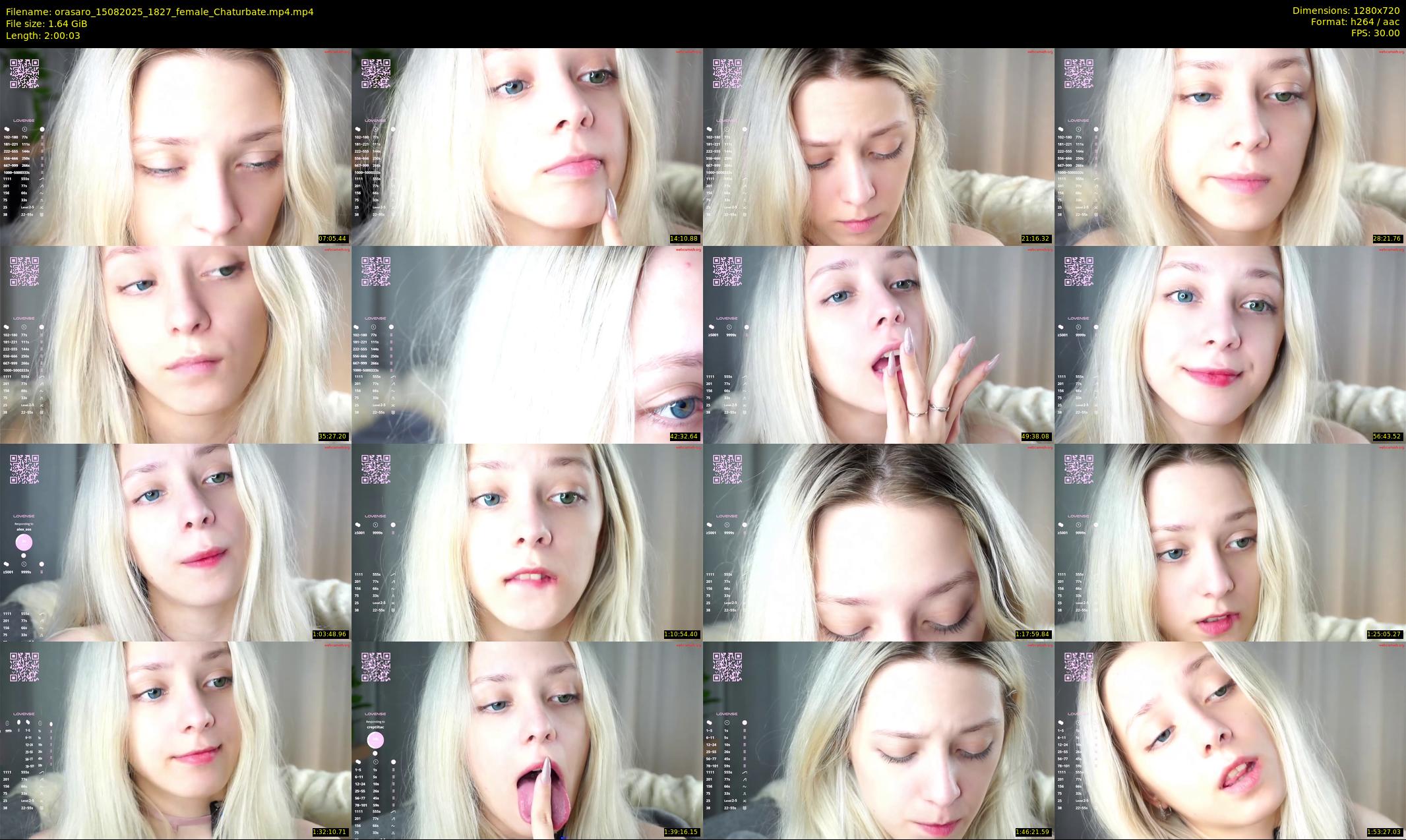 orasaro — 121 minute Chaturbate female cam show recording, 720p, Aug 15, 2025