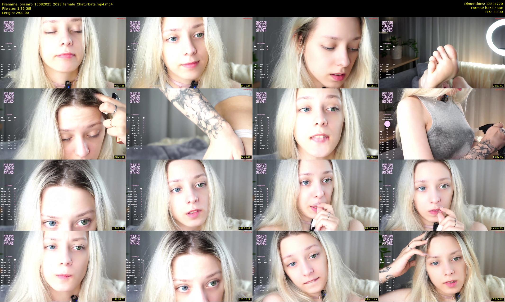 orasaro — 120 minute Chaturbate female cam show recording, 720p, Aug 15, 2025