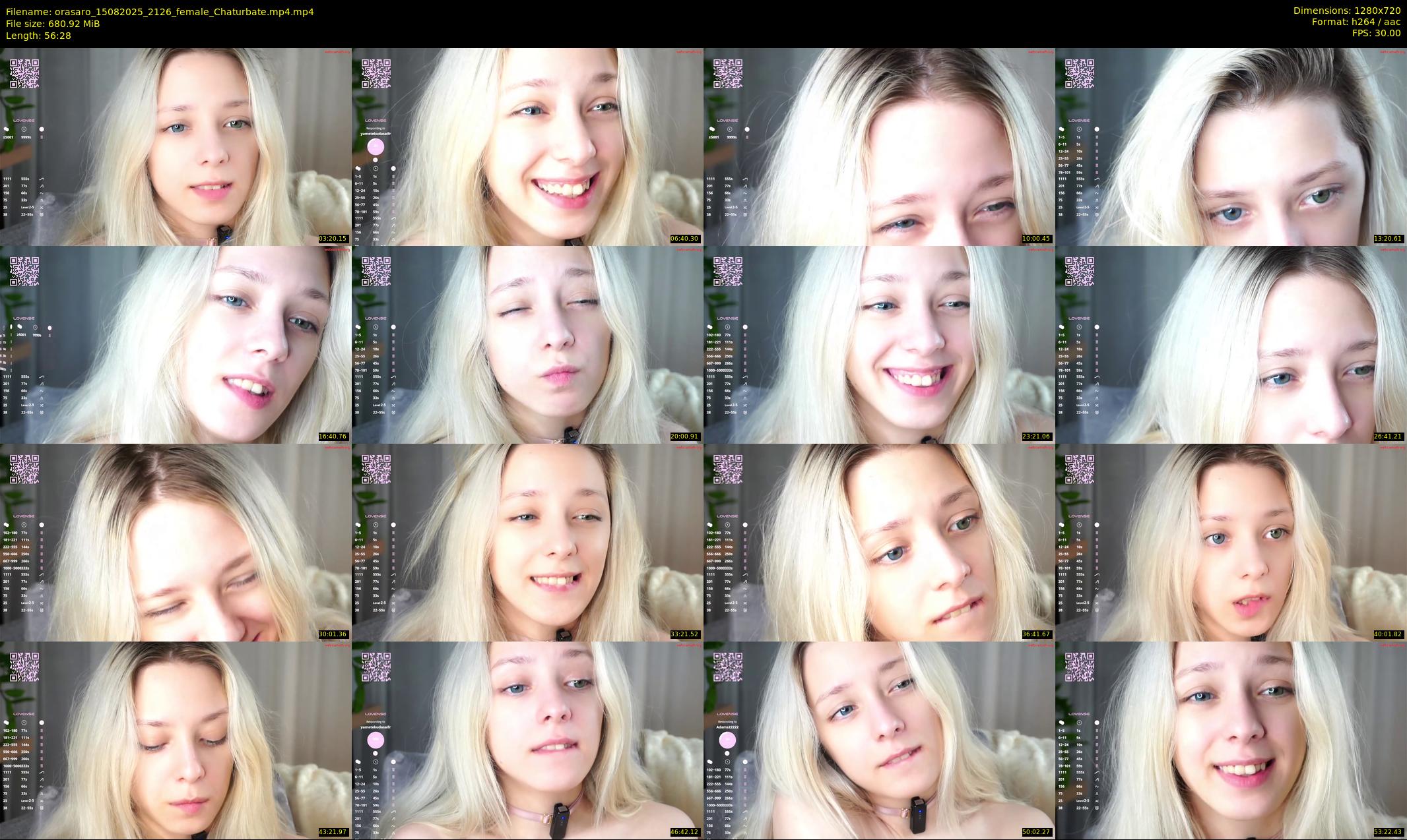 orasaro — 57 minute Chaturbate female cam show recording, 720p, Aug 15, 2025