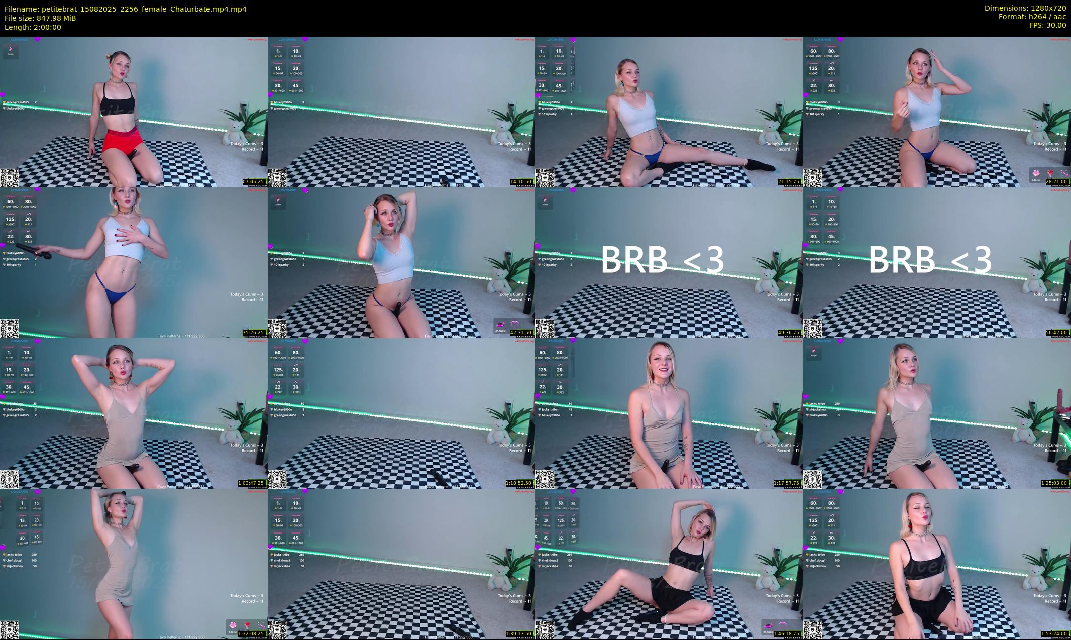 petitebrat — 120 minute Chaturbate female cam show recording, 720p, Aug 15, 2025