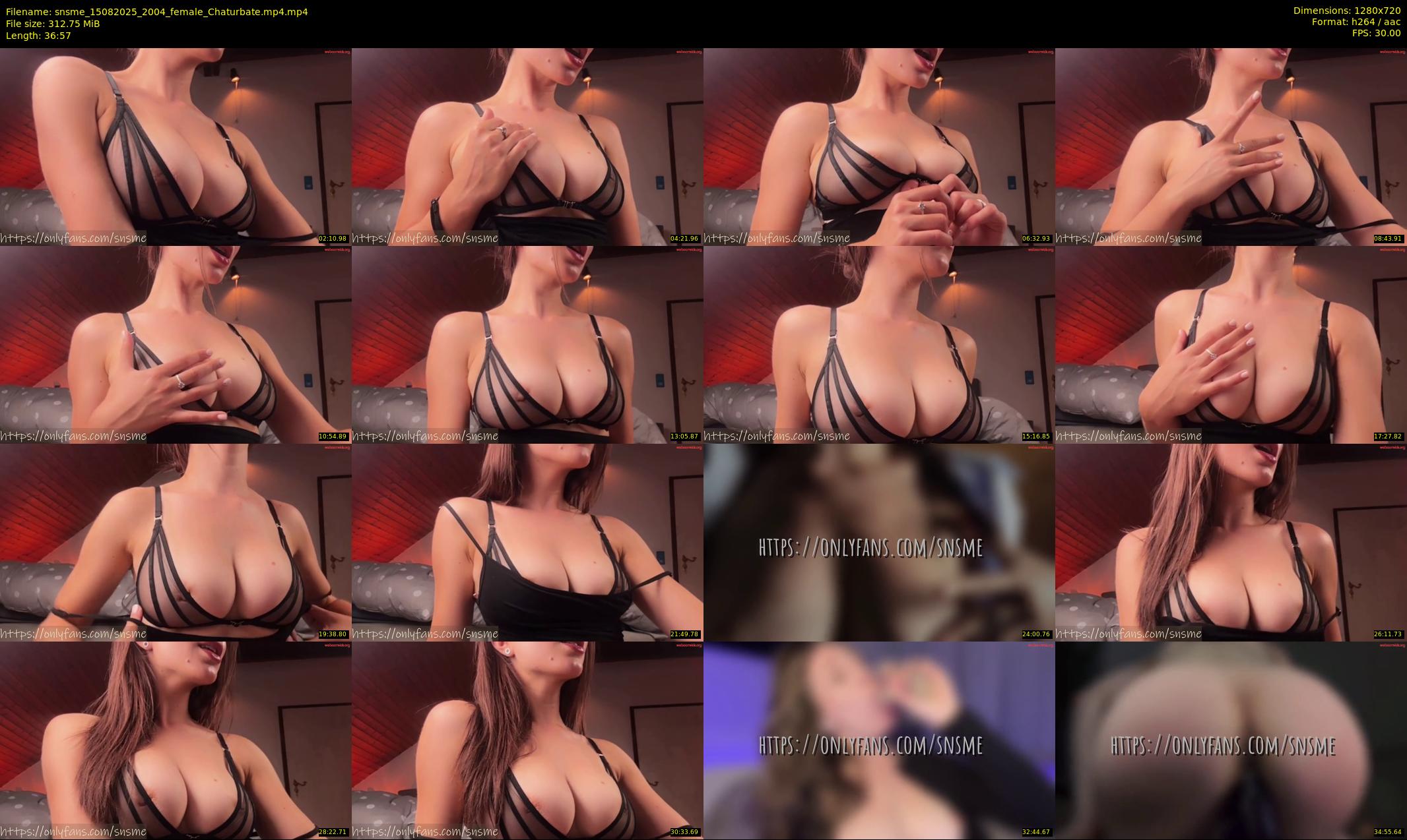 snsme — 37 minute Chaturbate female cam show recording, 720p, Aug 15, 2025