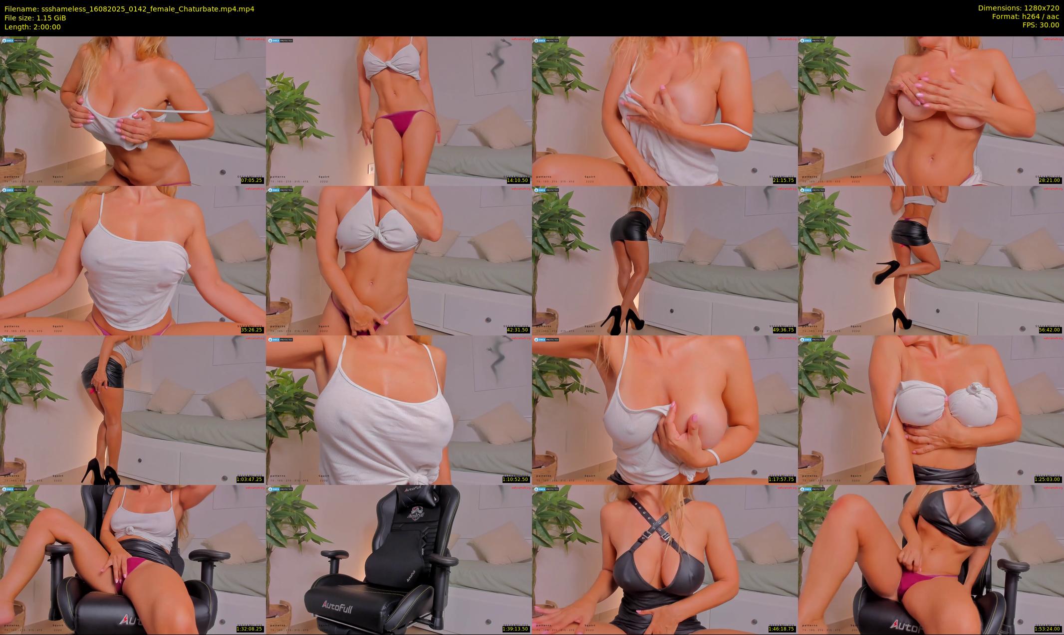 ssshameless — 120 minute Chaturbate female cam show recording, 720p, Aug 16, 2025