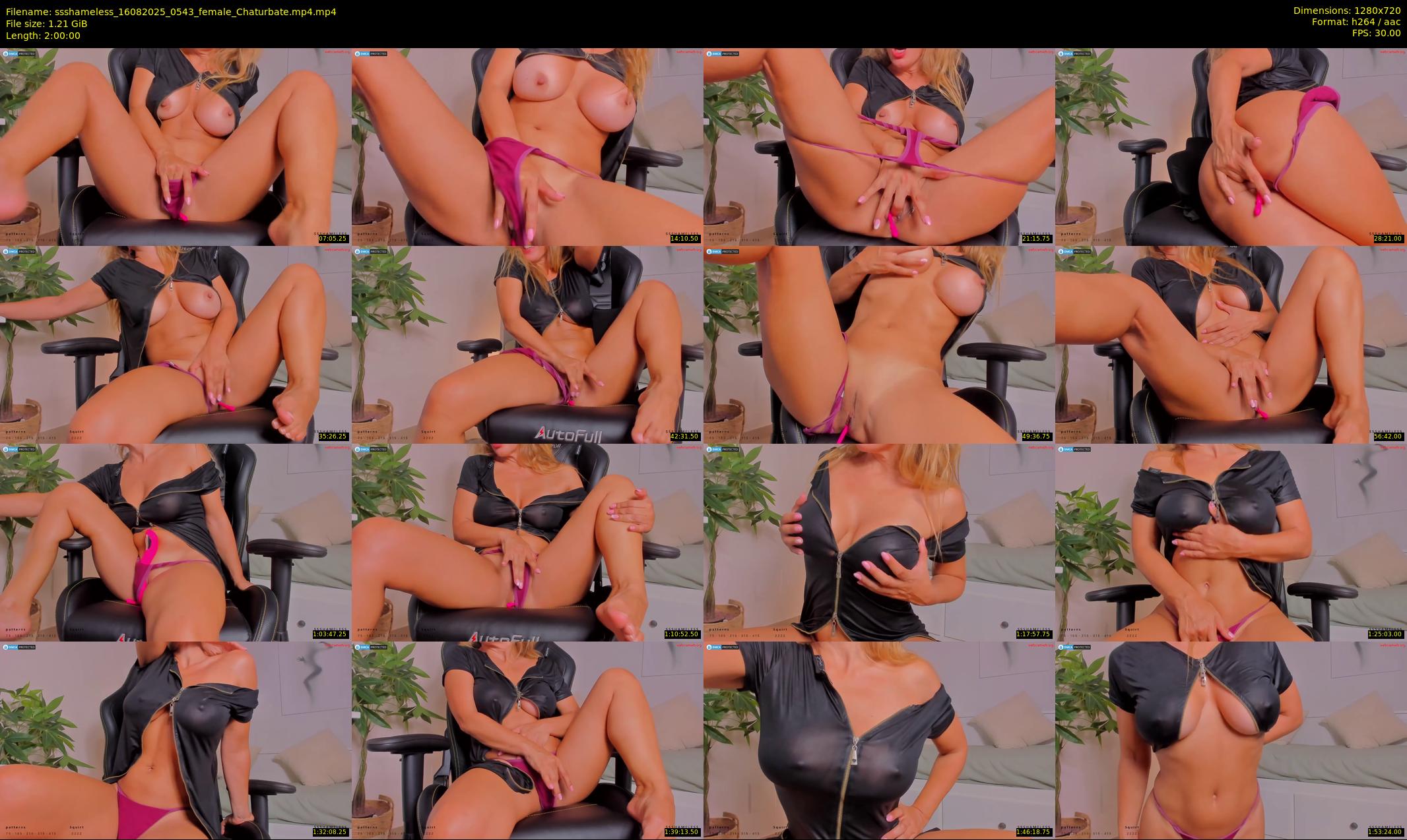 ssshameless — 120 minute Chaturbate female cam show recording, 720p, Aug 16, 2025