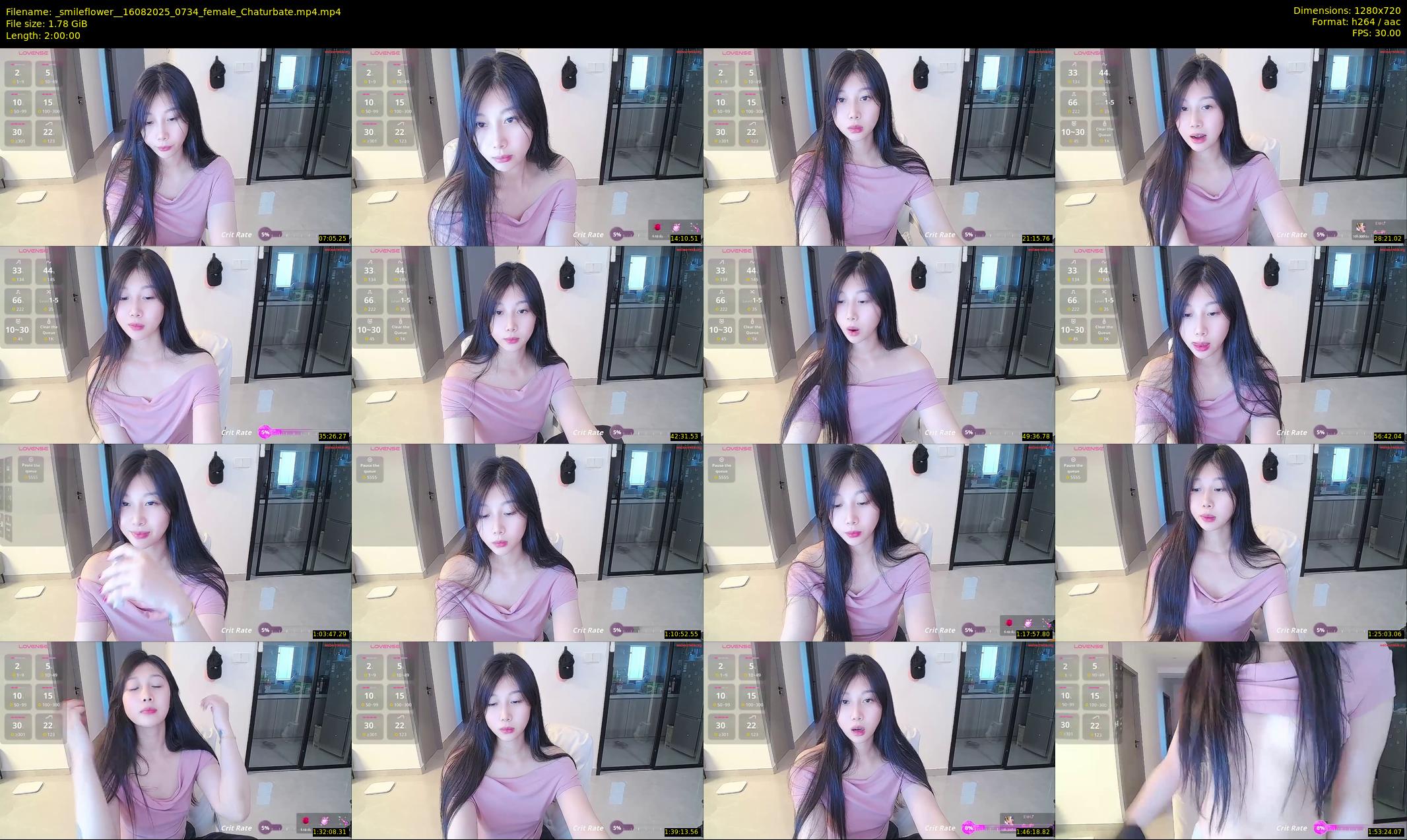 _smileflower_ — 120 minute Chaturbate female cam show recording, 720p, Aug 16, 2025