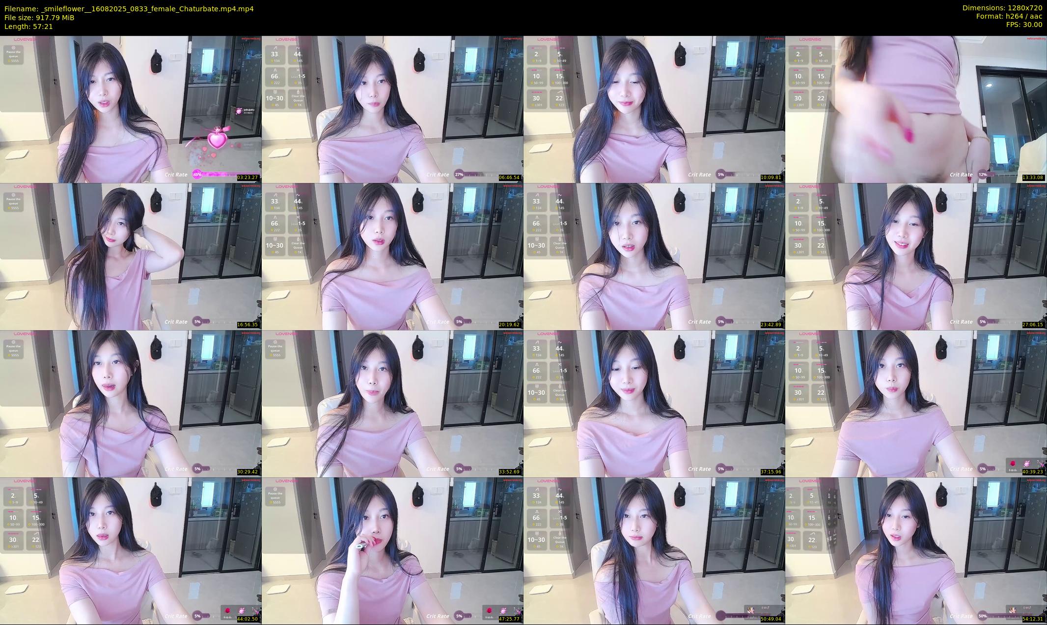 _smileflower_ — 58 minute Chaturbate female cam show recording, 720p, Aug 16, 2025
