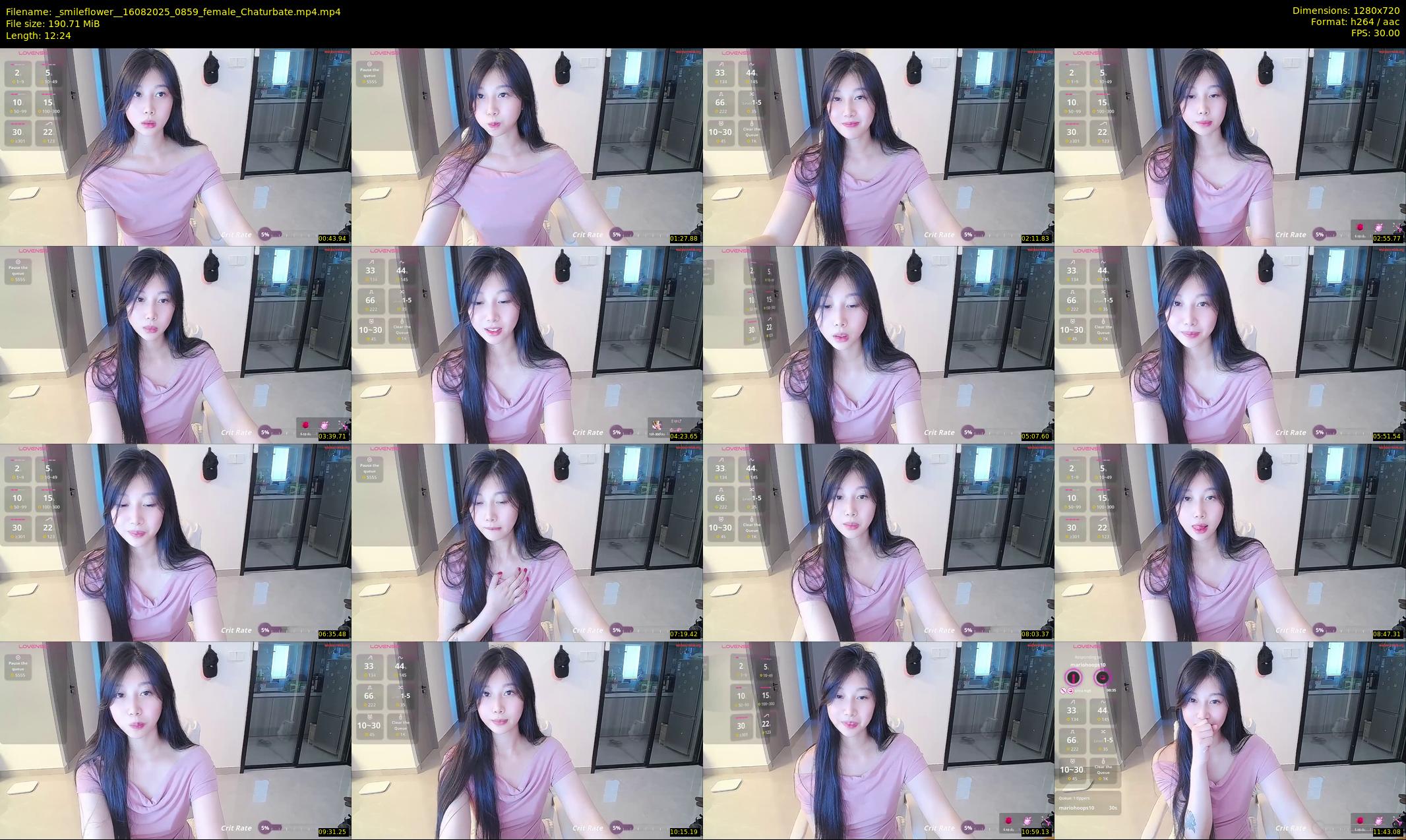 _smileflower_ — 13 minute Chaturbate female cam show recording, 720p, Aug 16, 2025