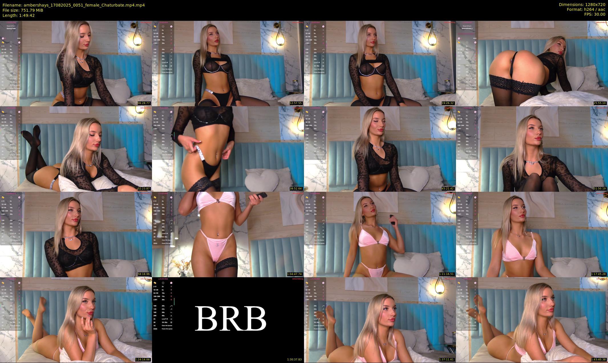 ambershays — 110 minute Chaturbate female cam show recording, 720p, Aug 17, 2025