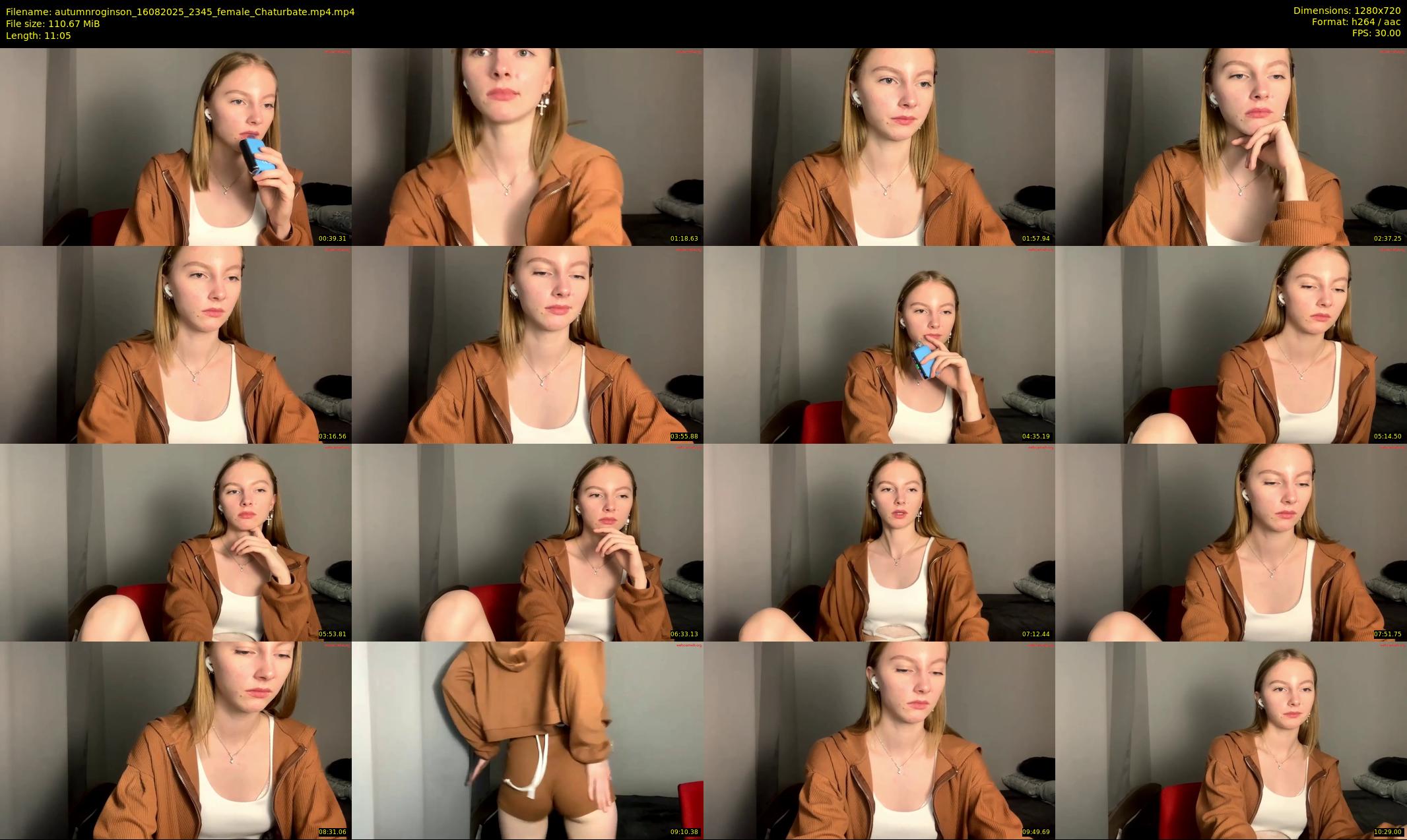 autumnroginson — 12 minute Chaturbate female cam show recording, 720p, Aug 16, 2025