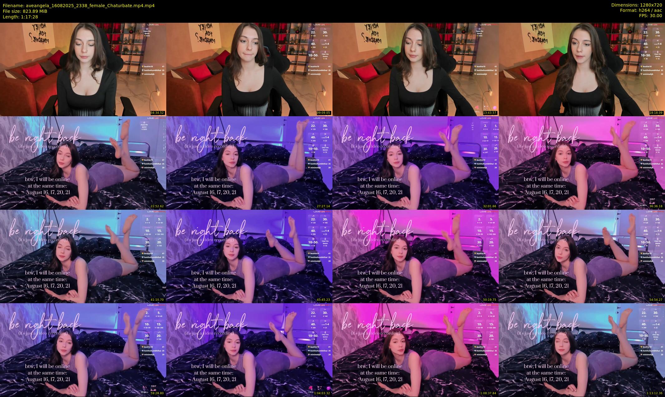 aveangela — 78 minute Chaturbate couple cam show recording, 720p, Aug 16, 2025
