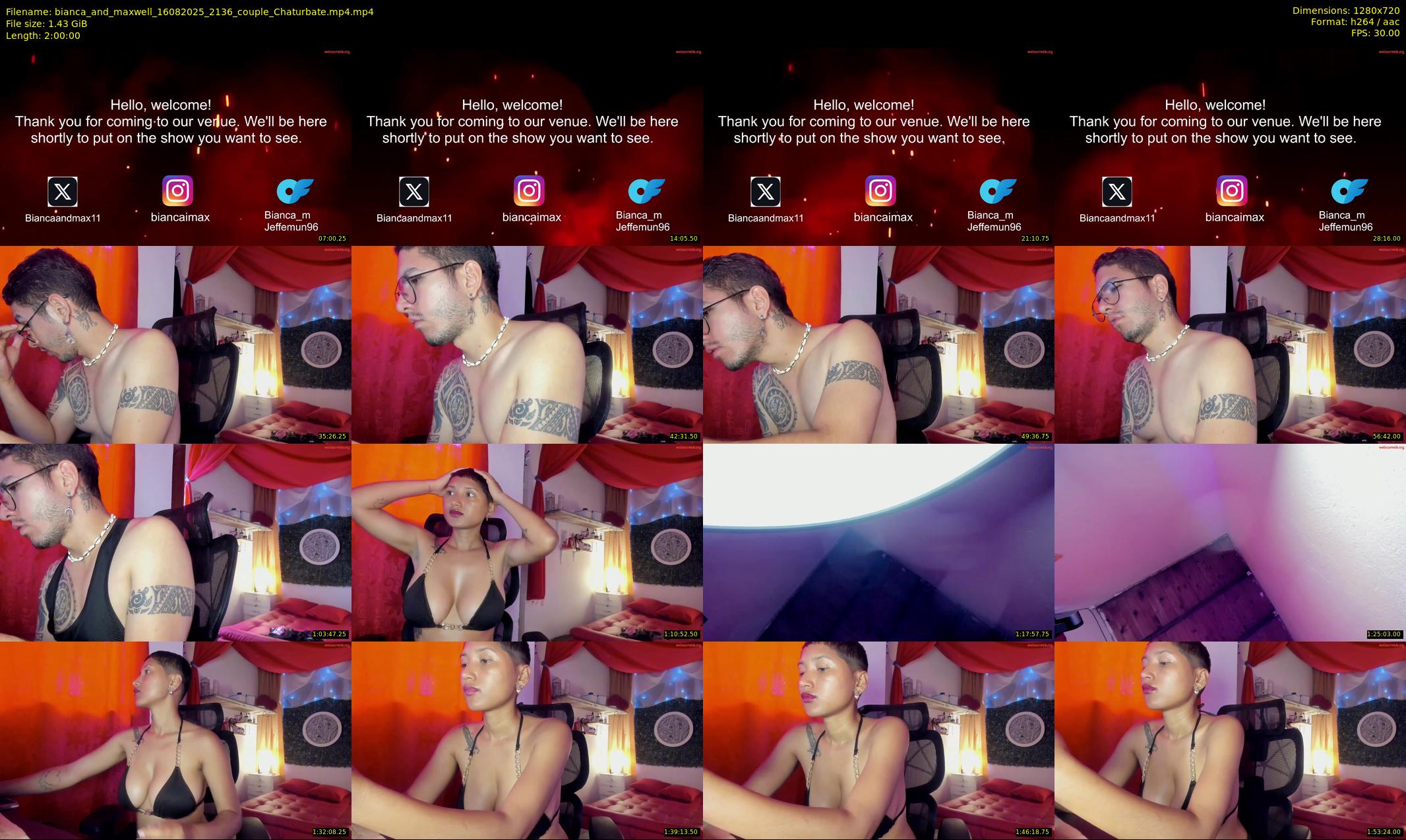 bianca_and_maxwell — 120 minute Chaturbate couple cam show recording, 720p, Aug 16, 2025