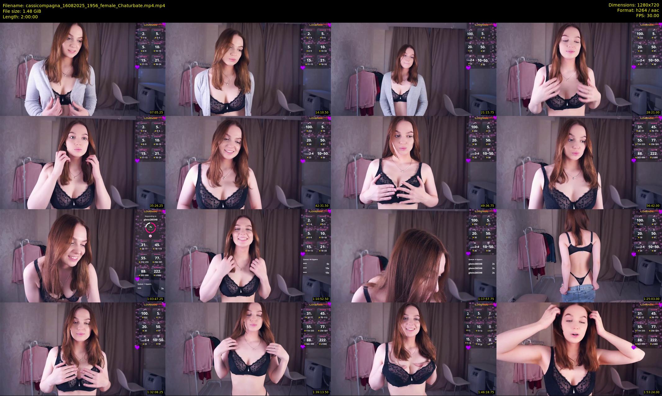 cassicompagna — 120 minute Chaturbate female cam show recording, 720p, Aug 16, 2025