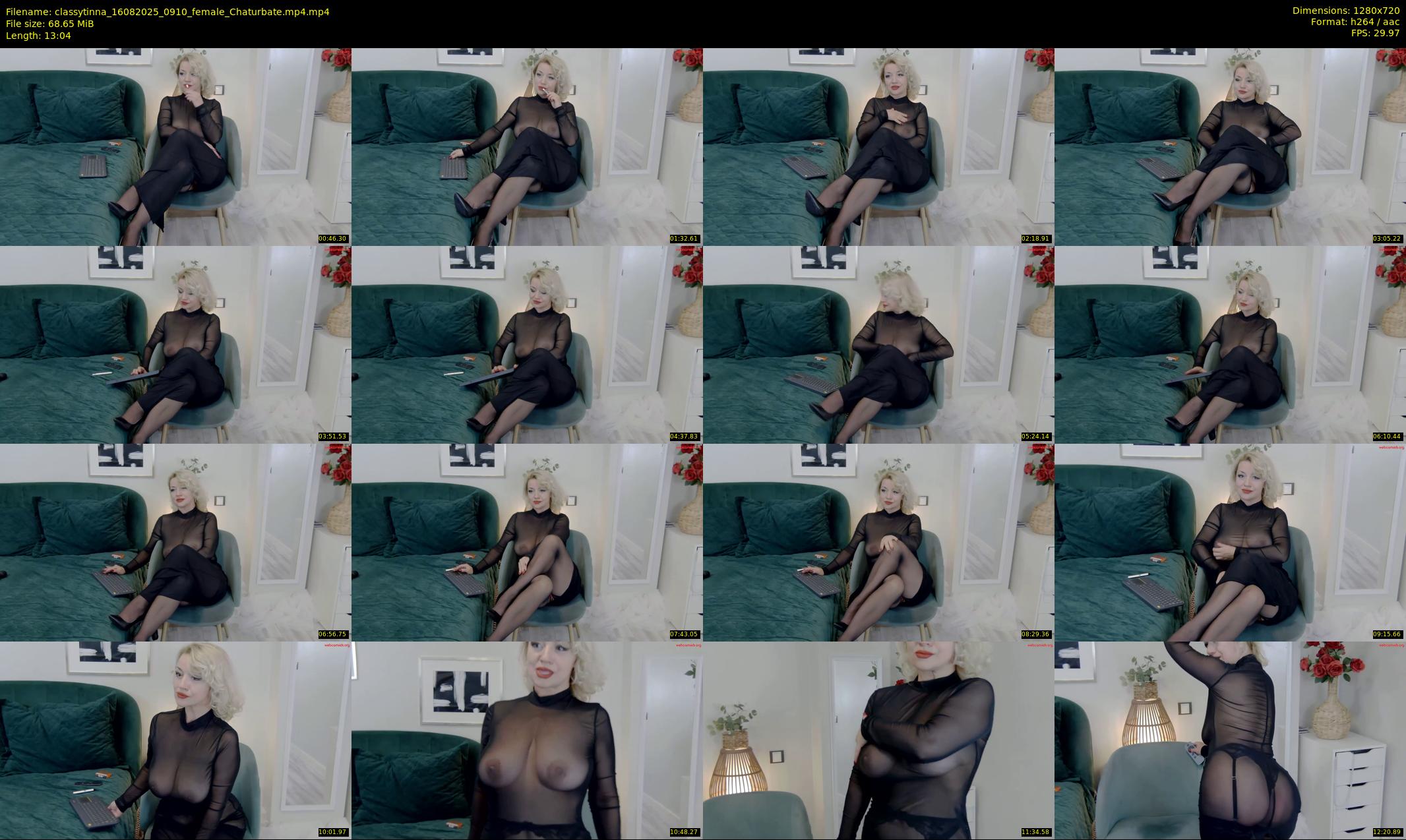 classytinna — 14 minute Chaturbate female cam show recording, 720p, Aug 16, 2025