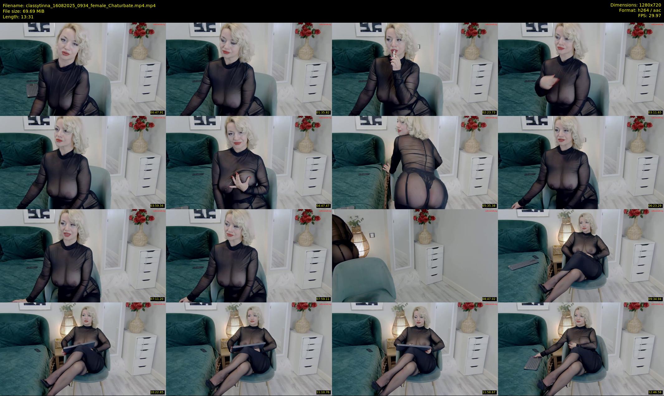 classytinna — 14 minute Chaturbate female cam show recording, 720p, Aug 16, 2025