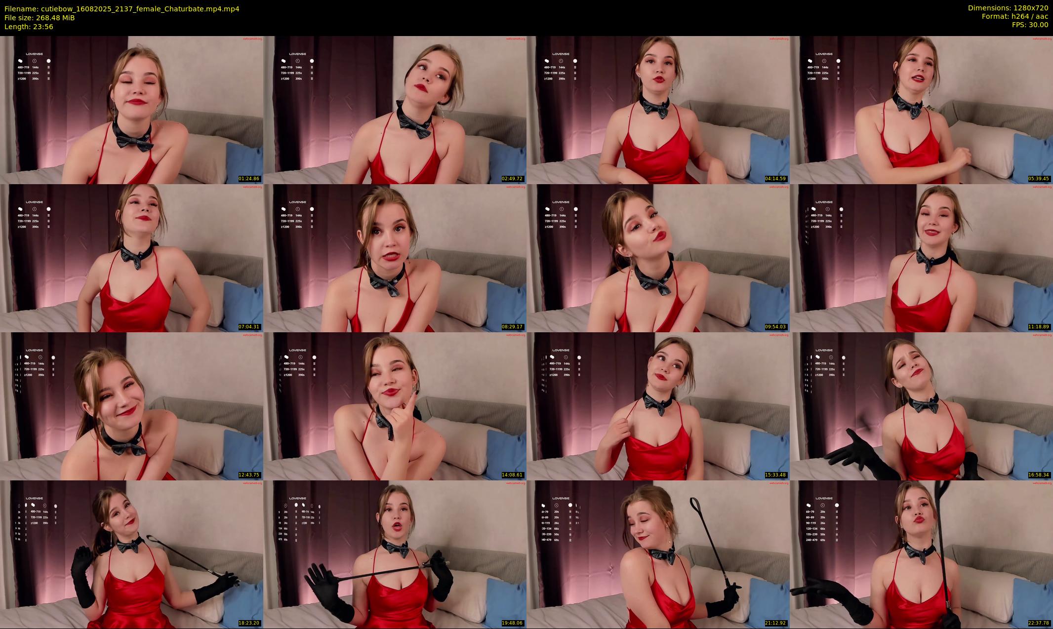 cutiebow — 24 minute Chaturbate female cam show recording, 720p, Aug 16, 2025