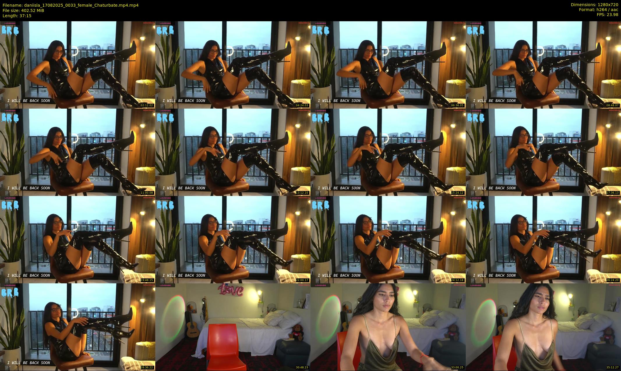 daniisla — 38 minute Chaturbate female cam show recording, 720p, Aug 17, 2025