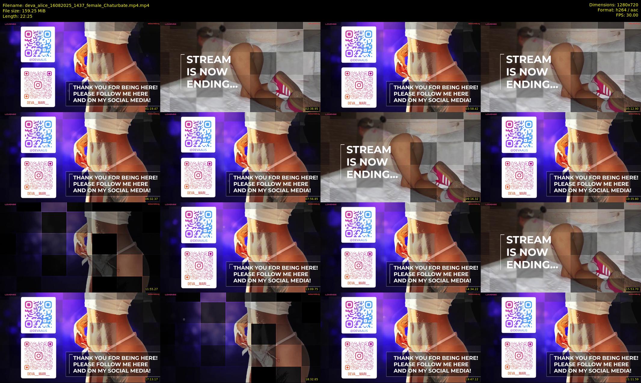 deva_alice — 23 minute Chaturbate female cam show recording, 720p, Aug 16, 2025