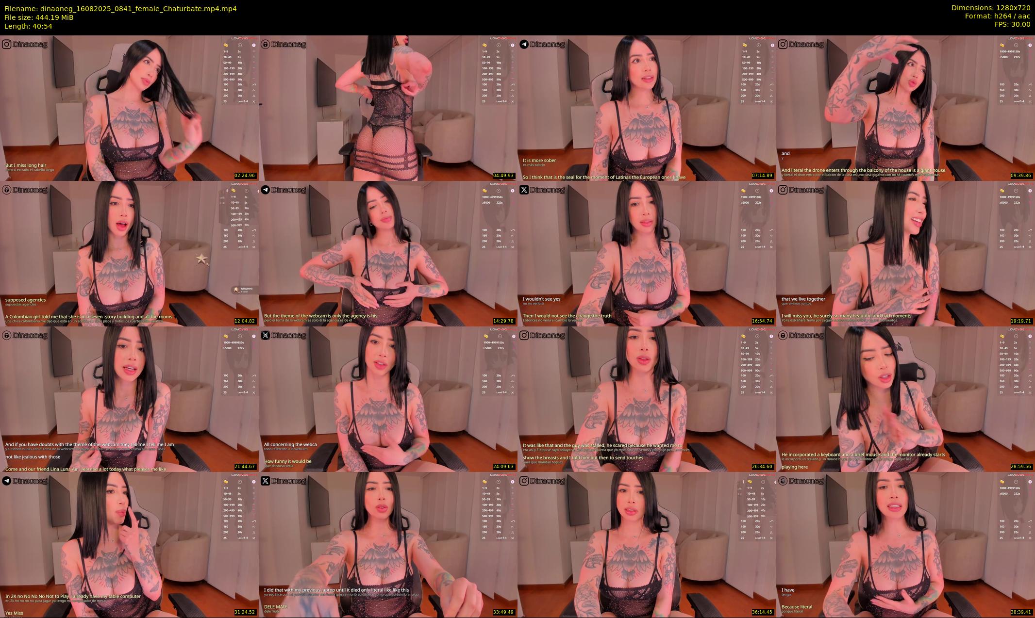 dinaoneg — 41 minute Chaturbate female cam show recording, 720p, Aug 16, 2025