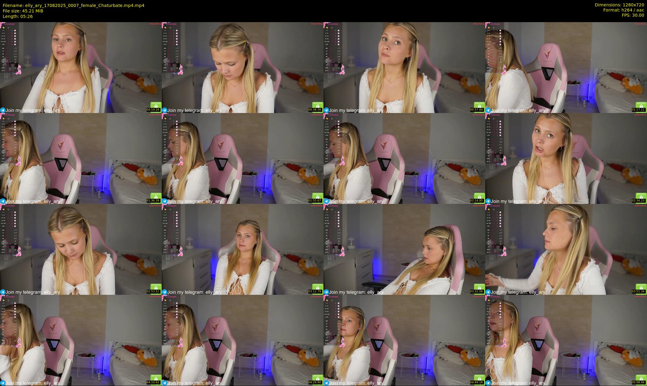 elly_ary — 6 minute Chaturbate female cam show recording, 720p, Aug 17, 2025