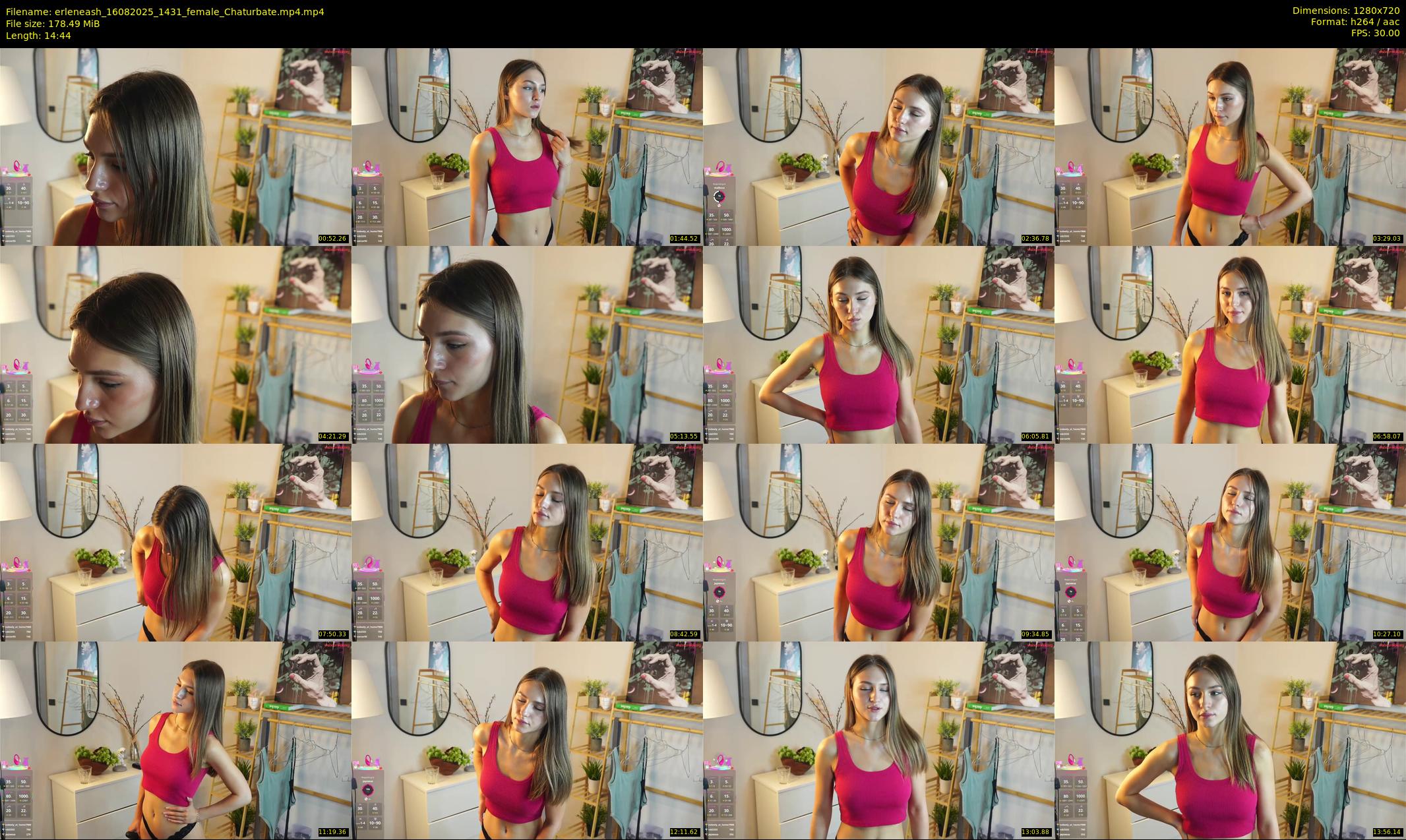 erleneash — 15 minute Chaturbate female cam show recording, 720p, Aug 16, 2025
