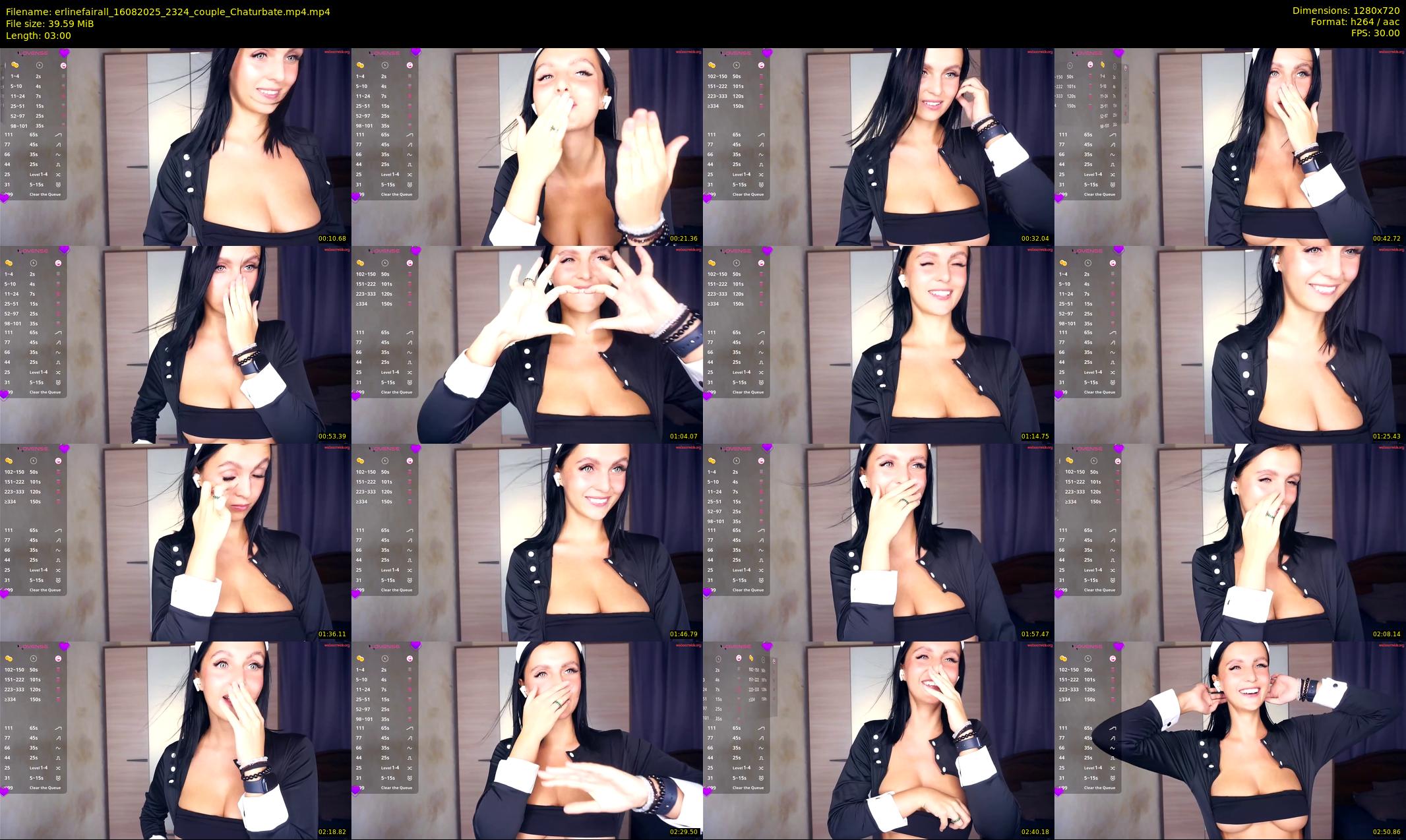 erlinefairall — 3 minute Chaturbate couple cam show recording, 720p, Aug 16, 2025