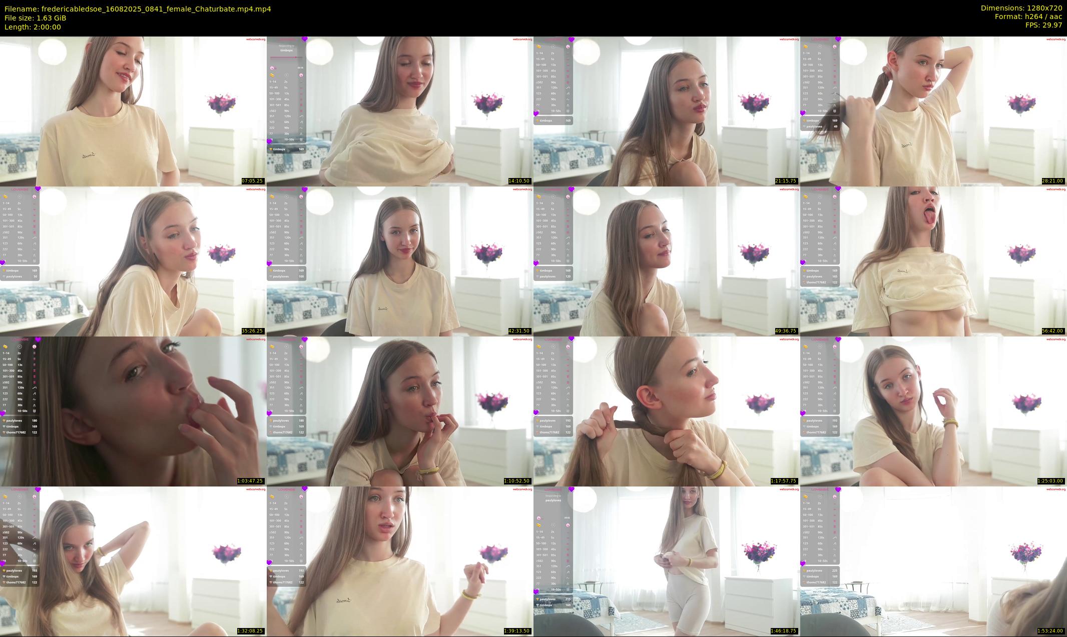 fredericabledsoe — 120 minute Chaturbate female cam show recording, 720p, Aug 16, 2025