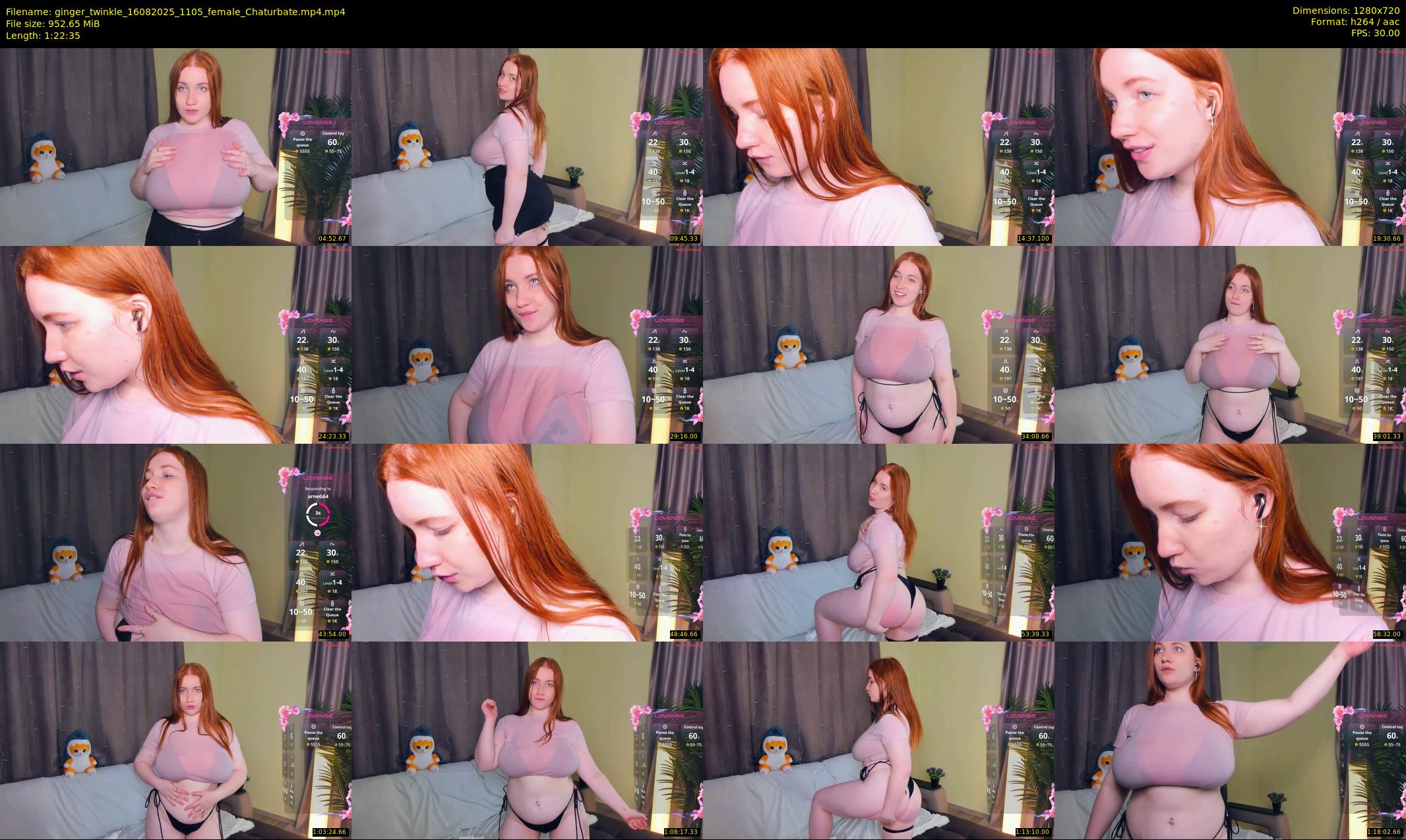 ginger_twinkle — 83 minute Chaturbate female cam show recording, 720p, Aug 16, 2025