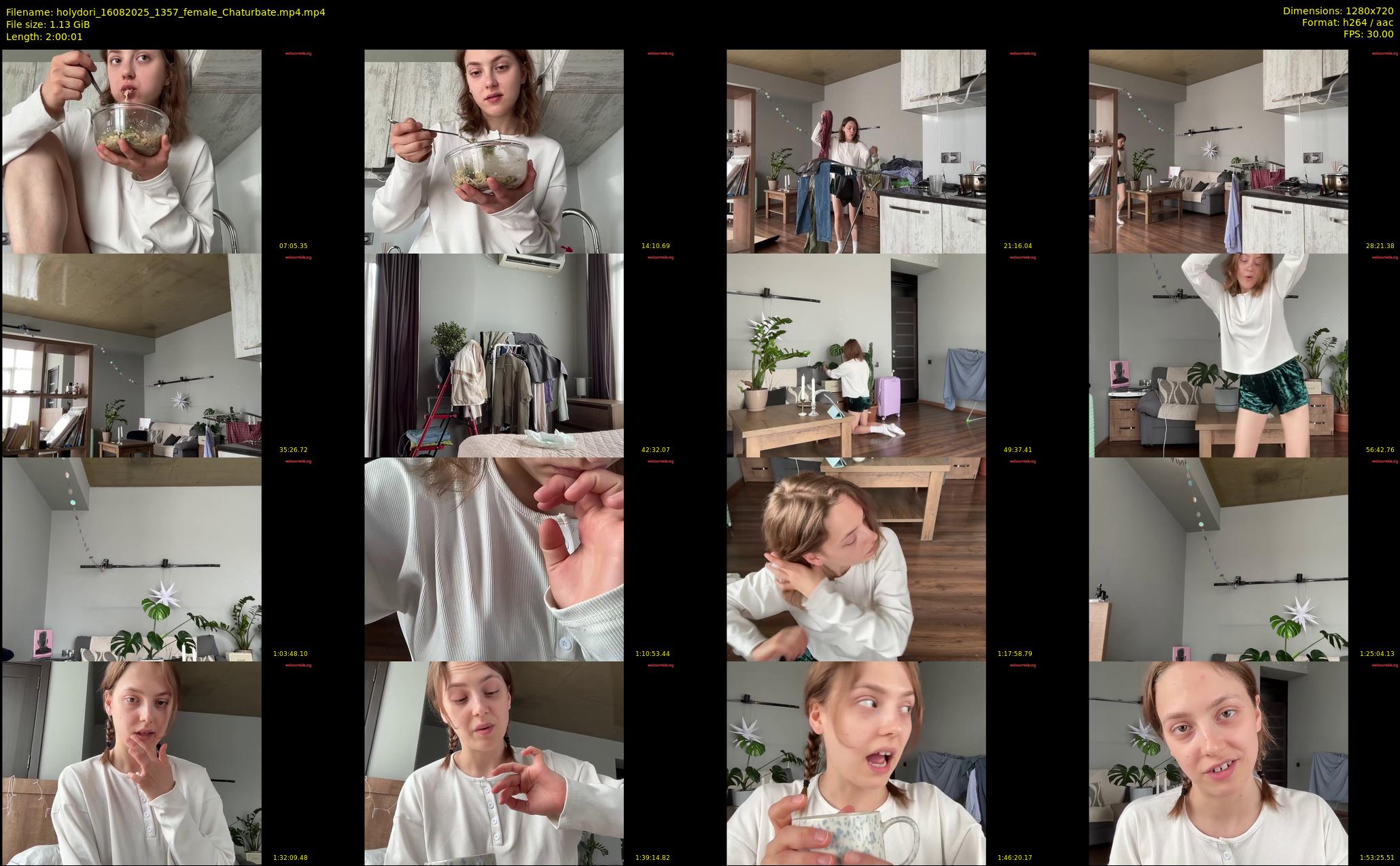 holydori — 121 minute Chaturbate female cam show recording, 720p, Aug 16, 2025