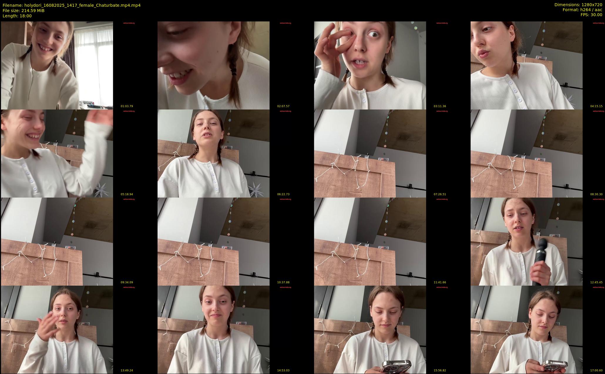 holydori — 18 minute Chaturbate female cam show recording, 720p, Aug 16, 2025