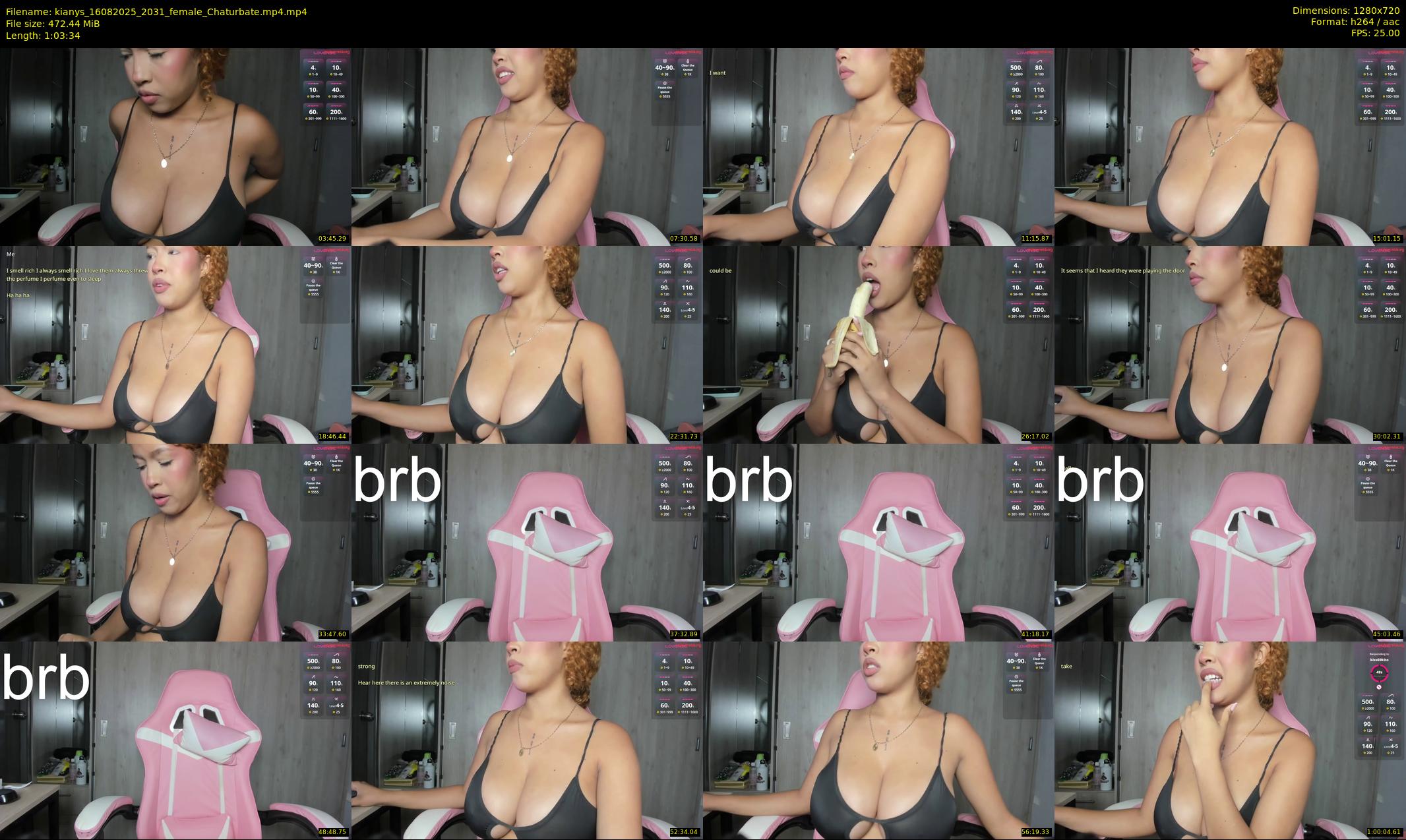 kianys — 64 minute Chaturbate female cam show recording, 720p, Aug 16, 2025