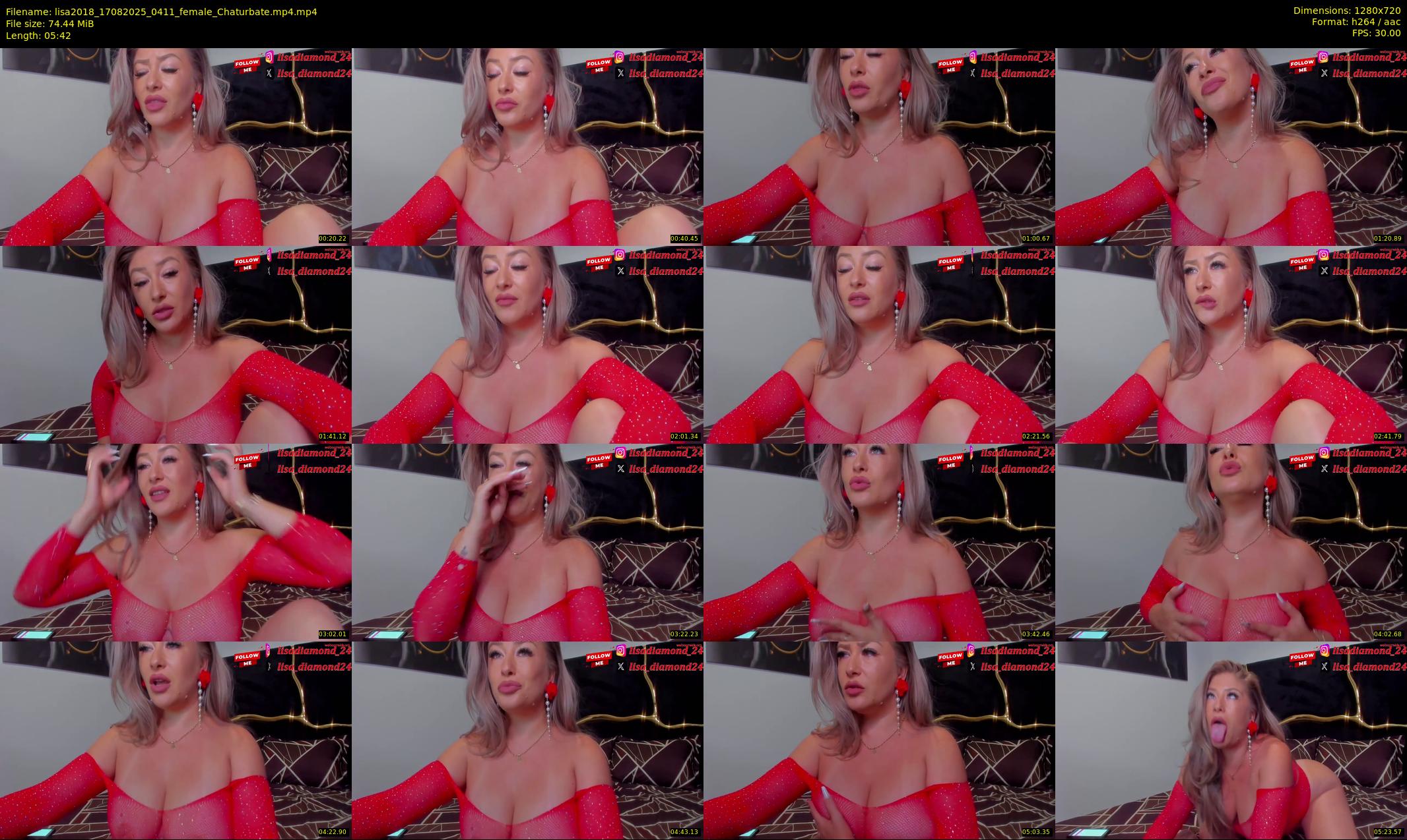 lisa2018 — 6 minute Chaturbate female cam show recording, 720p, Aug 17, 2025